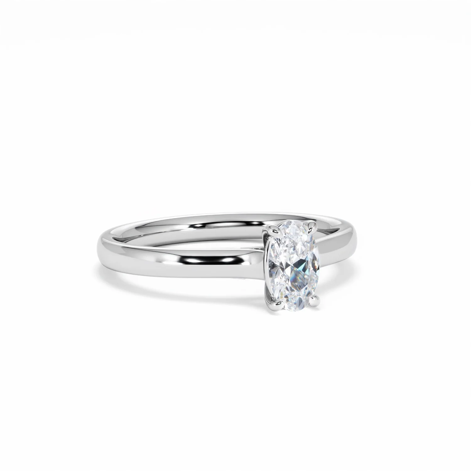 Amora Oval 0.50ct Lab Diamond Engagement Ring F/VS1 Set in Platinum - Image 15