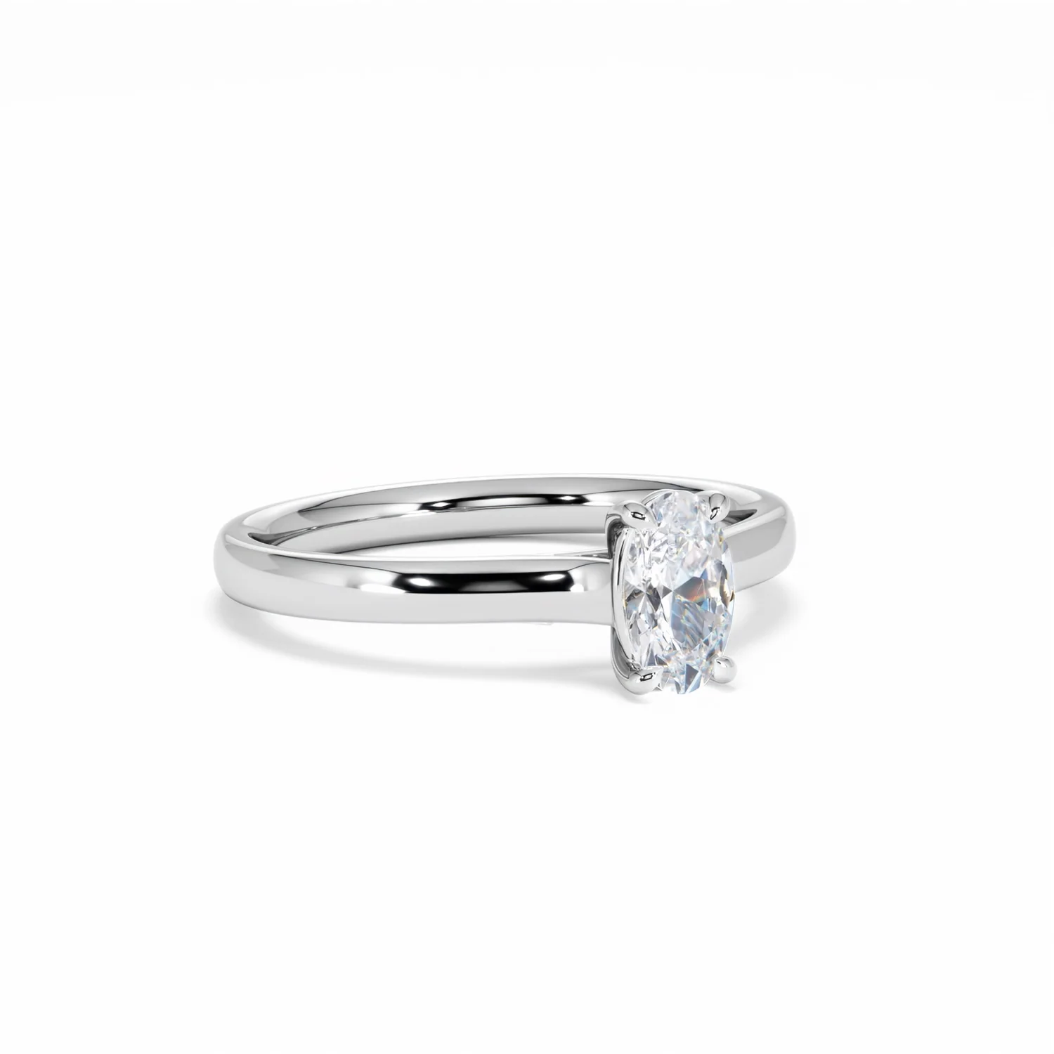 Amora Oval 0.50ct Lab Diamond Engagement Ring F/VS1 Set in Platinum - Image 16