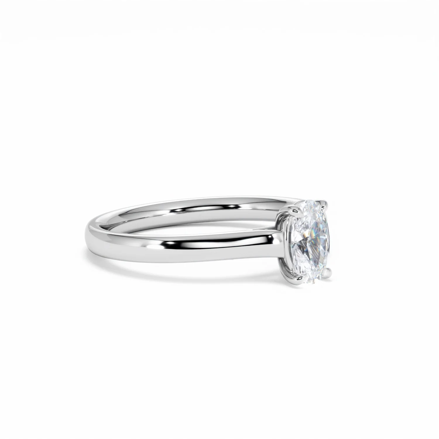 Amora Oval 0.50ct Lab Diamond Engagement Ring F/VS1 Set in Platinum - Image 19