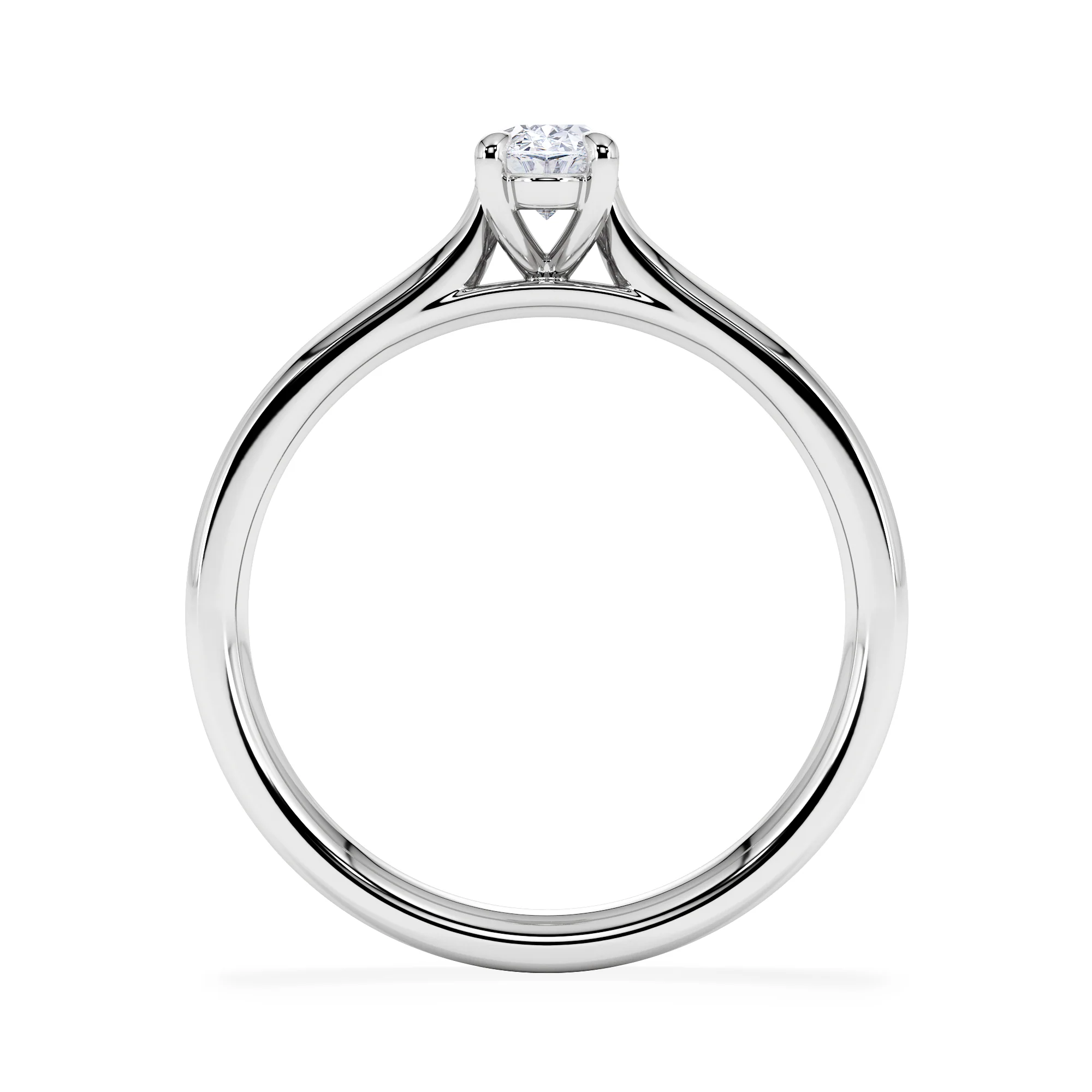 Amora Oval 0.50ct Lab Diamond Engagement Ring F/VS1 Set in Platinum - Image 3