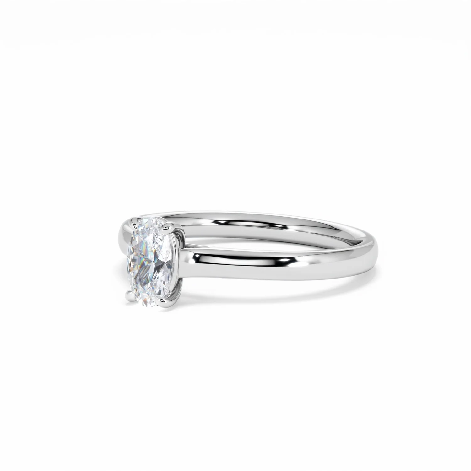 Amora Oval 0.50ct Lab Diamond Engagement Ring F/VS1 Set in Platinum - Image 82