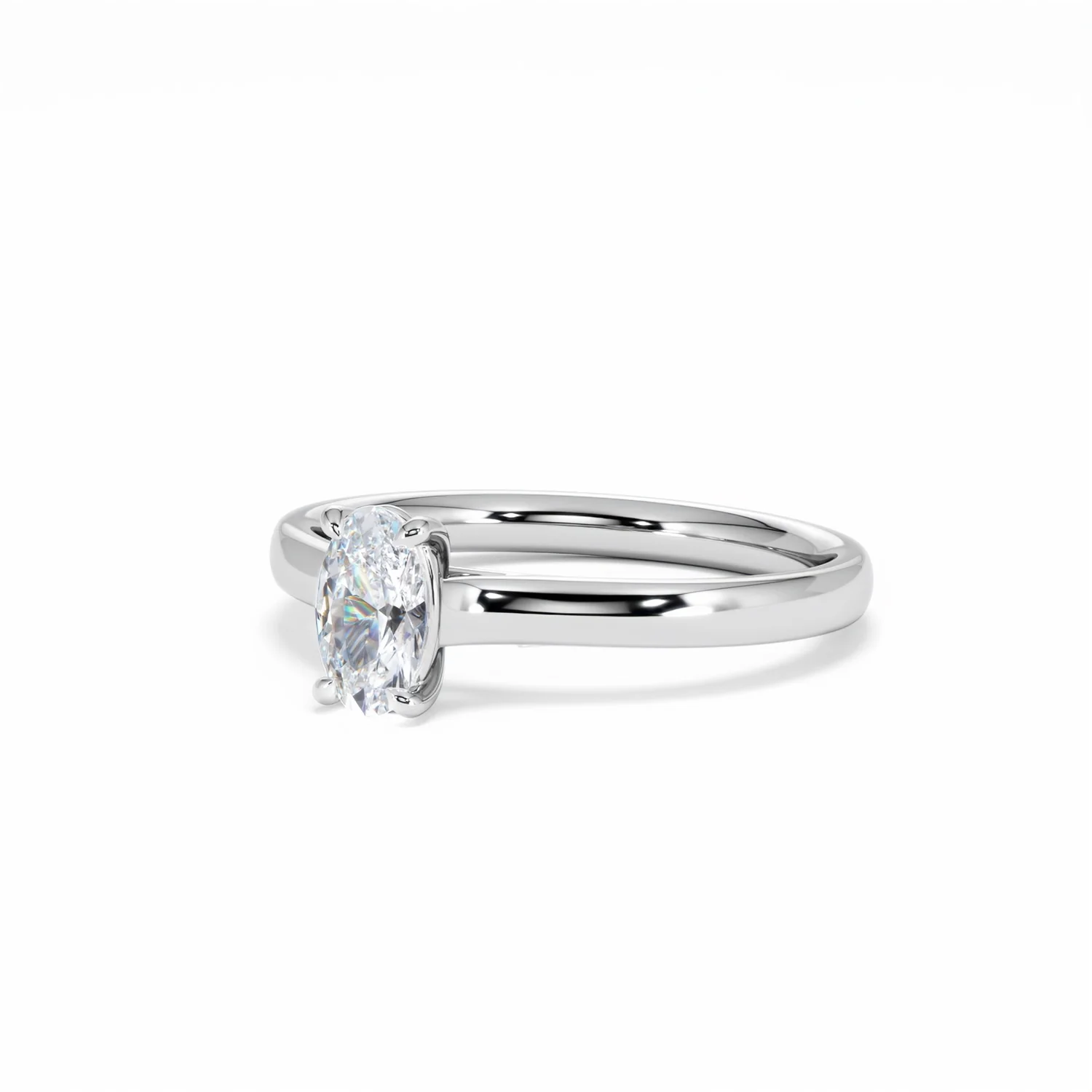 Amora Oval 0.50ct Lab Diamond Engagement Ring F/VS1 Set in Platinum - Image 83