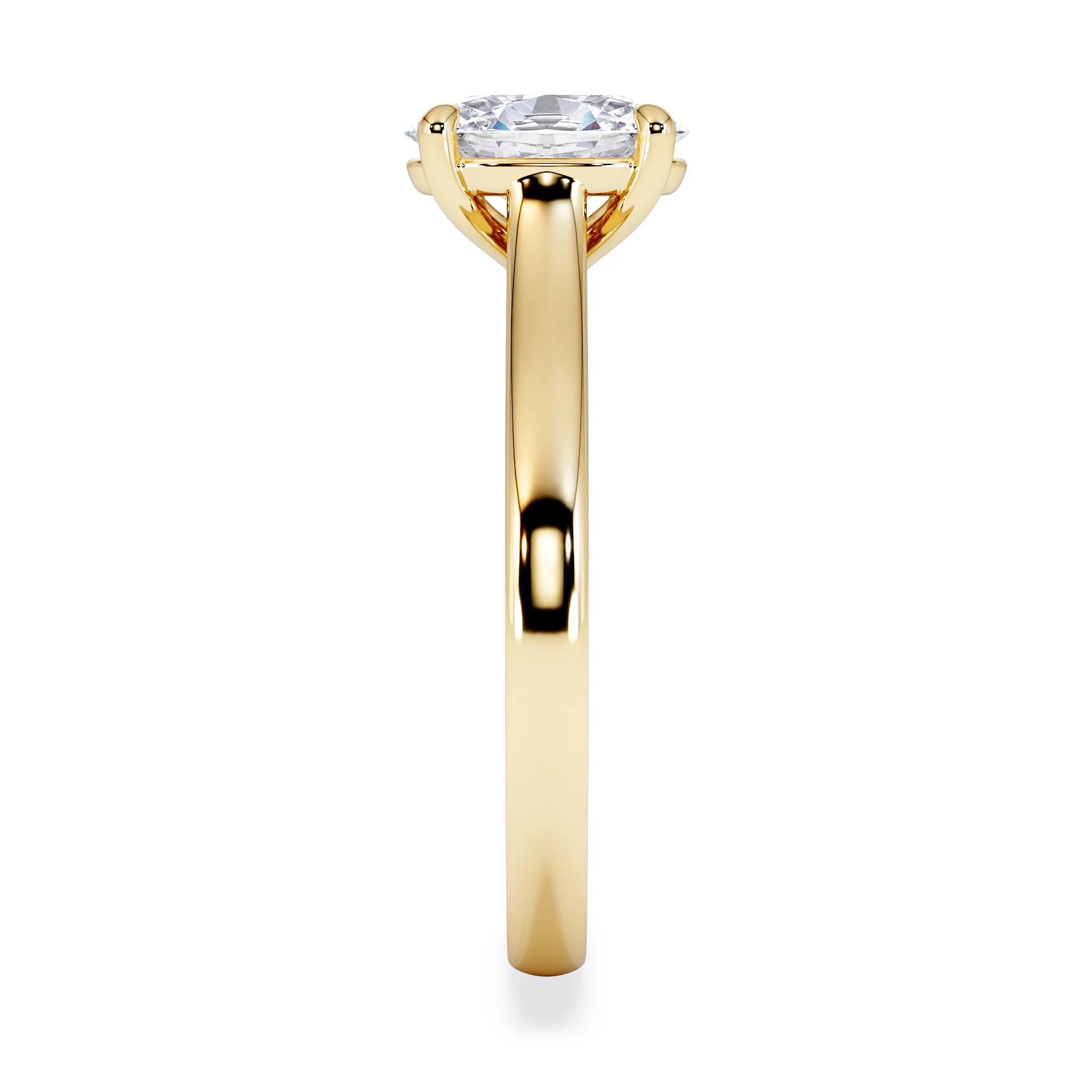 Amora Oval 1.00ct Diamond Engagement Ring G/VS1 Set in 18K Gold - Image 4
