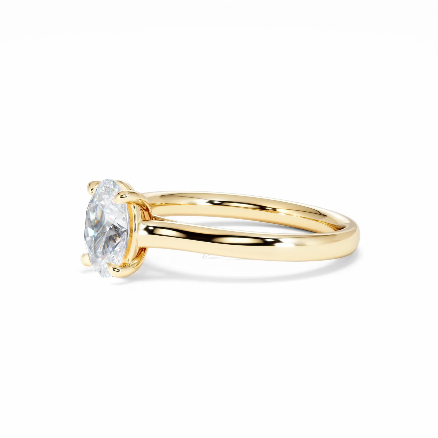 Amora Oval 1.00ct Diamond Engagement Ring G/VS1 Set in 18K Gold - Image 78