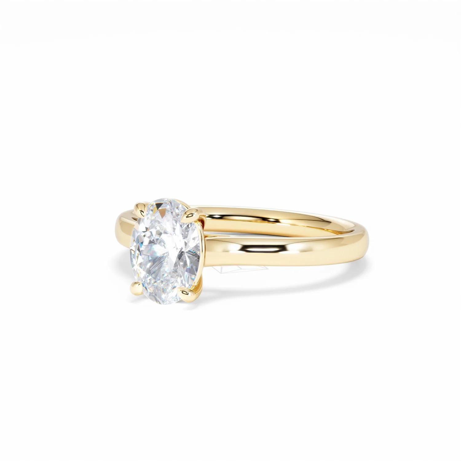 Amora Oval 1.00ct Diamond Engagement Ring G/VS1 Set in 18K Gold - Image 84
