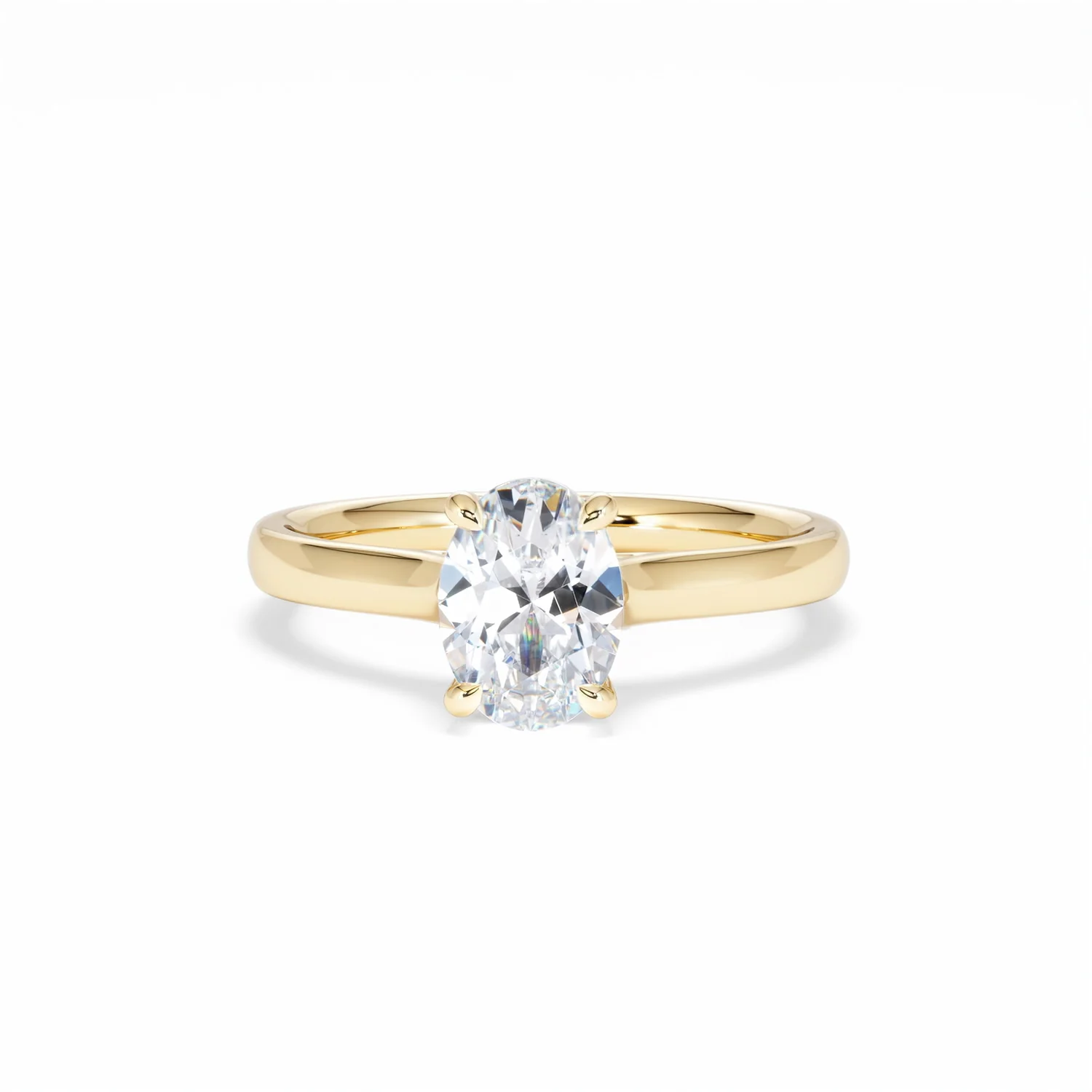 Amora Oval 1.00ct Diamond Engagement Ring G/VS1 Set in 18K Gold - Image 89