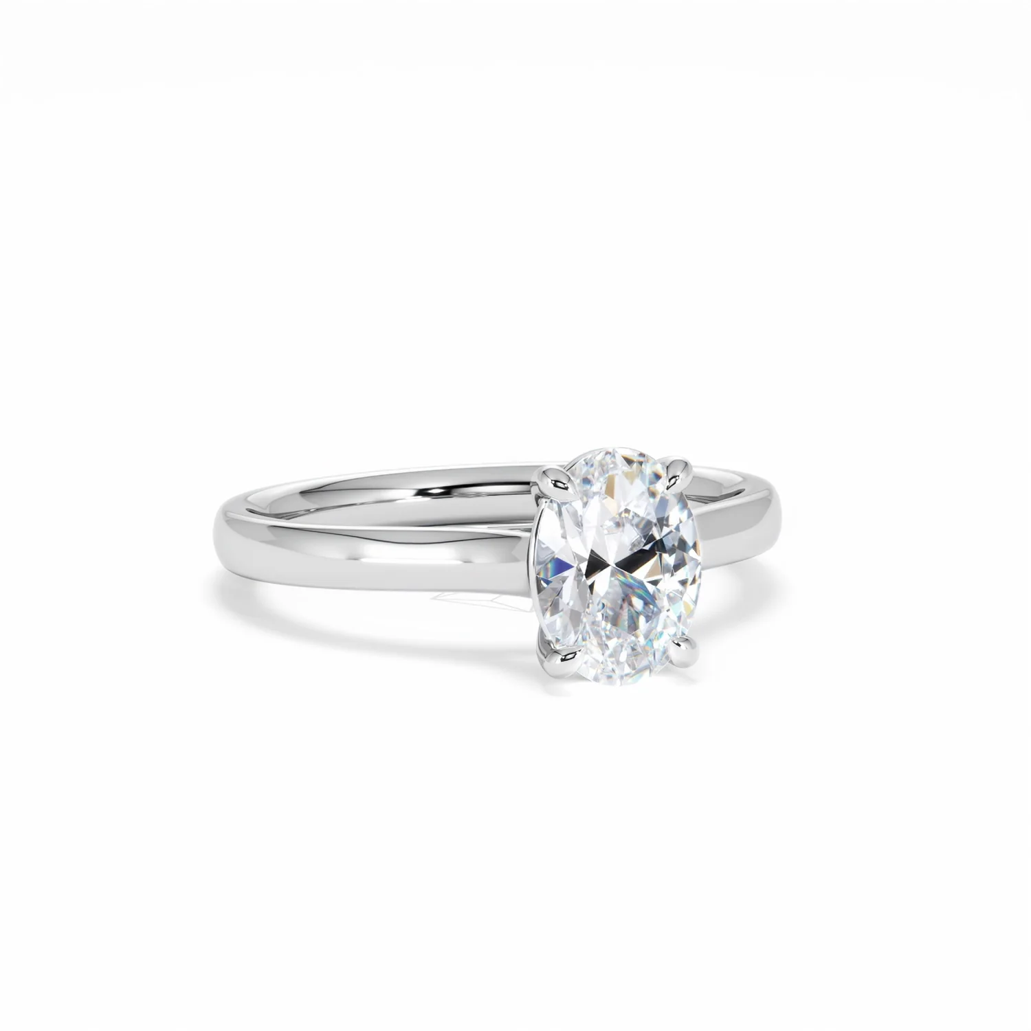 Amora Oval 1.00ct Diamond Engagement Ring G/VS1 Set in 18K White Gold - Image 14