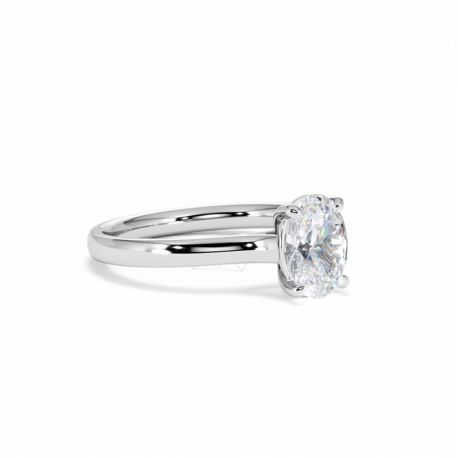 Amora Oval 1.00ct Diamond Engagement Ring G/VS1 Set in 18K White Gold - Image 18