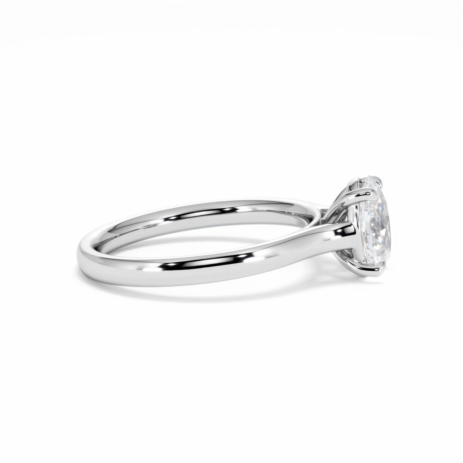 Amora Oval 1.00ct Diamond Engagement Ring G/VS1 Set in 18K White Gold - Image 28