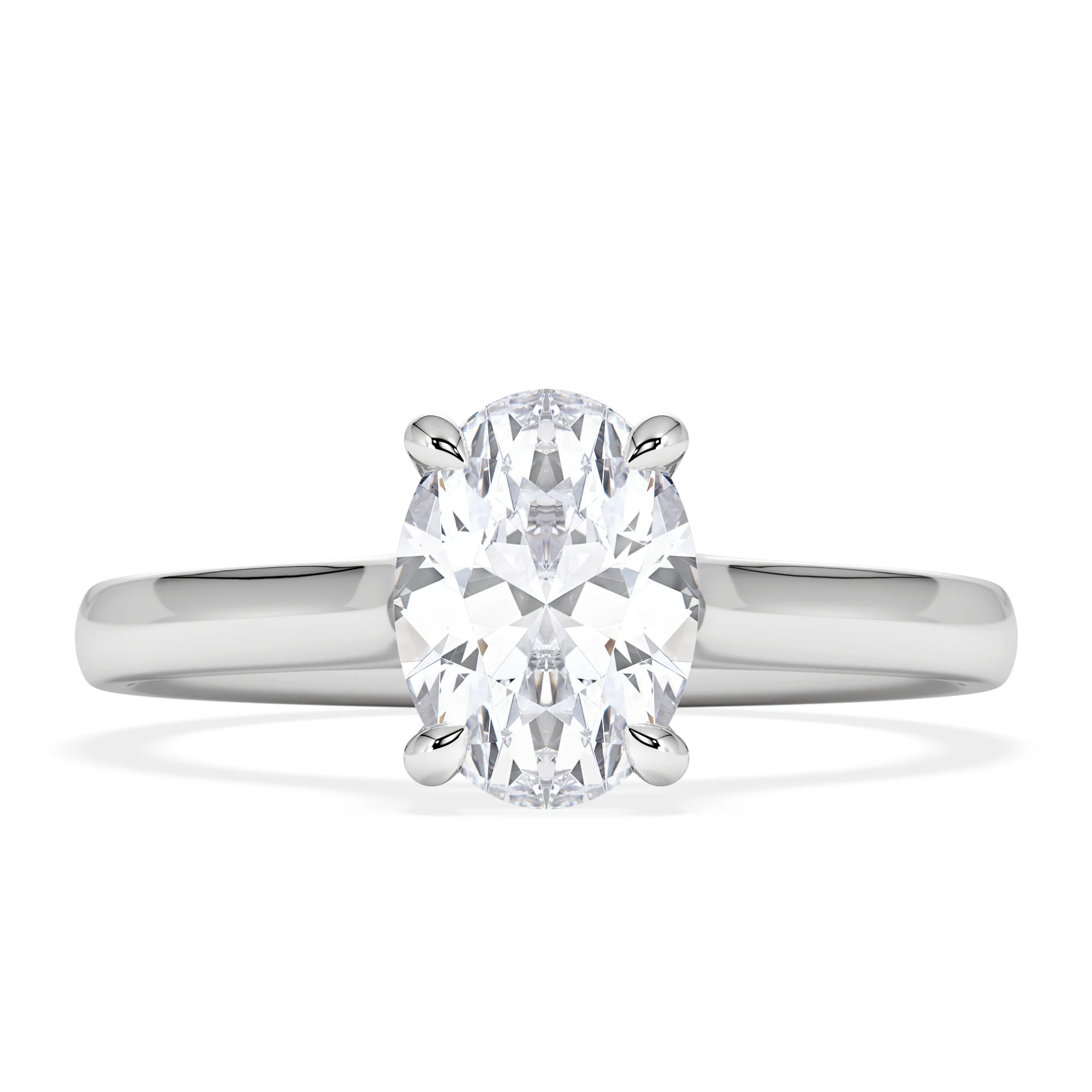 Amora Oval 1.00ct Diamond Engagement Ring G/VS1 Set in 18K White Gold - Image 6