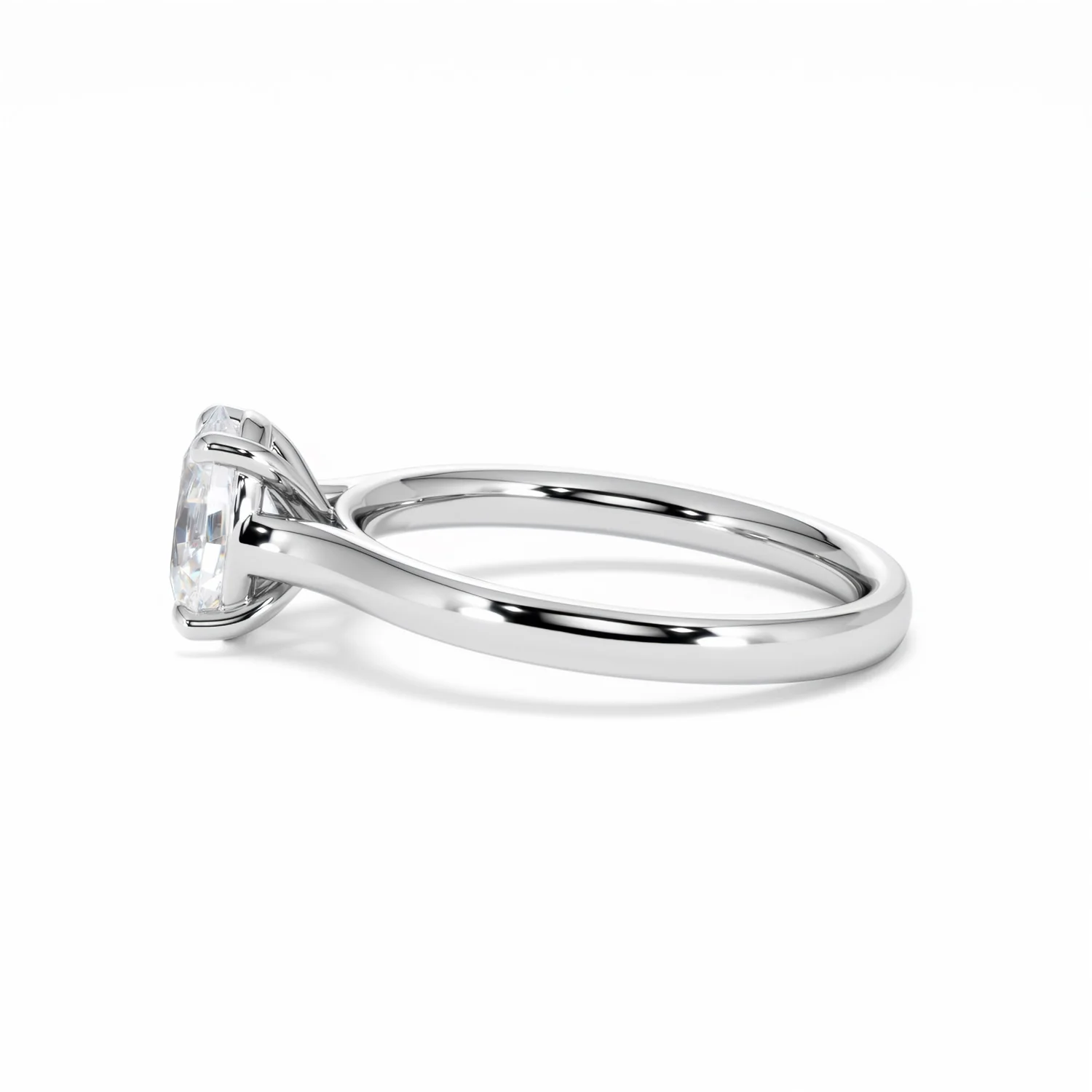 Amora Oval 1.00ct Diamond Engagement Ring G/VS1 Set in 18K White Gold - Image 70