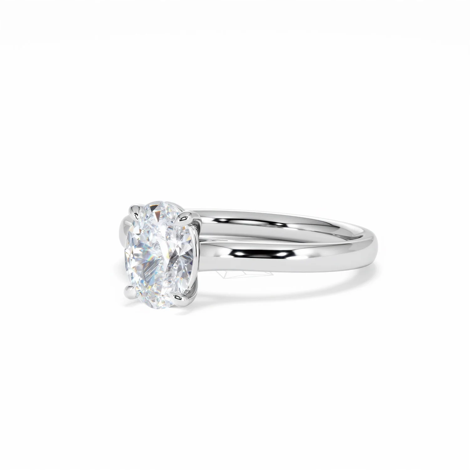 Amora Oval 1.00ct Diamond Engagement Ring G/VS1 Set in 18K White Gold - Image 83