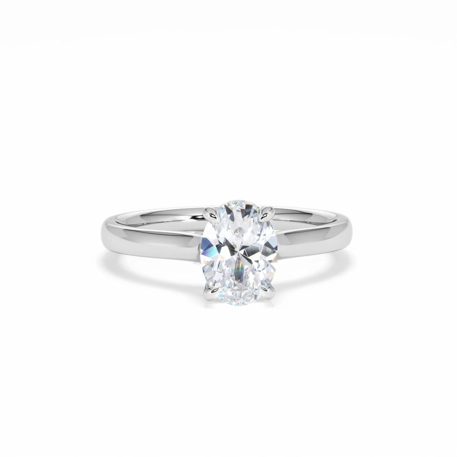 Amora Oval 1.00ct Diamond Engagement Ring G/VS1 Set in Platinum - Image 11