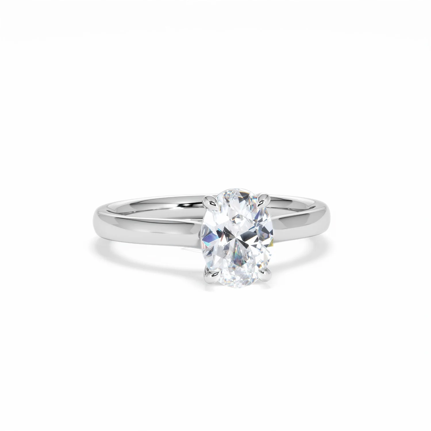 Amora Oval 1.00ct Diamond Engagement Ring G/VS1 Set in Platinum - Image 12