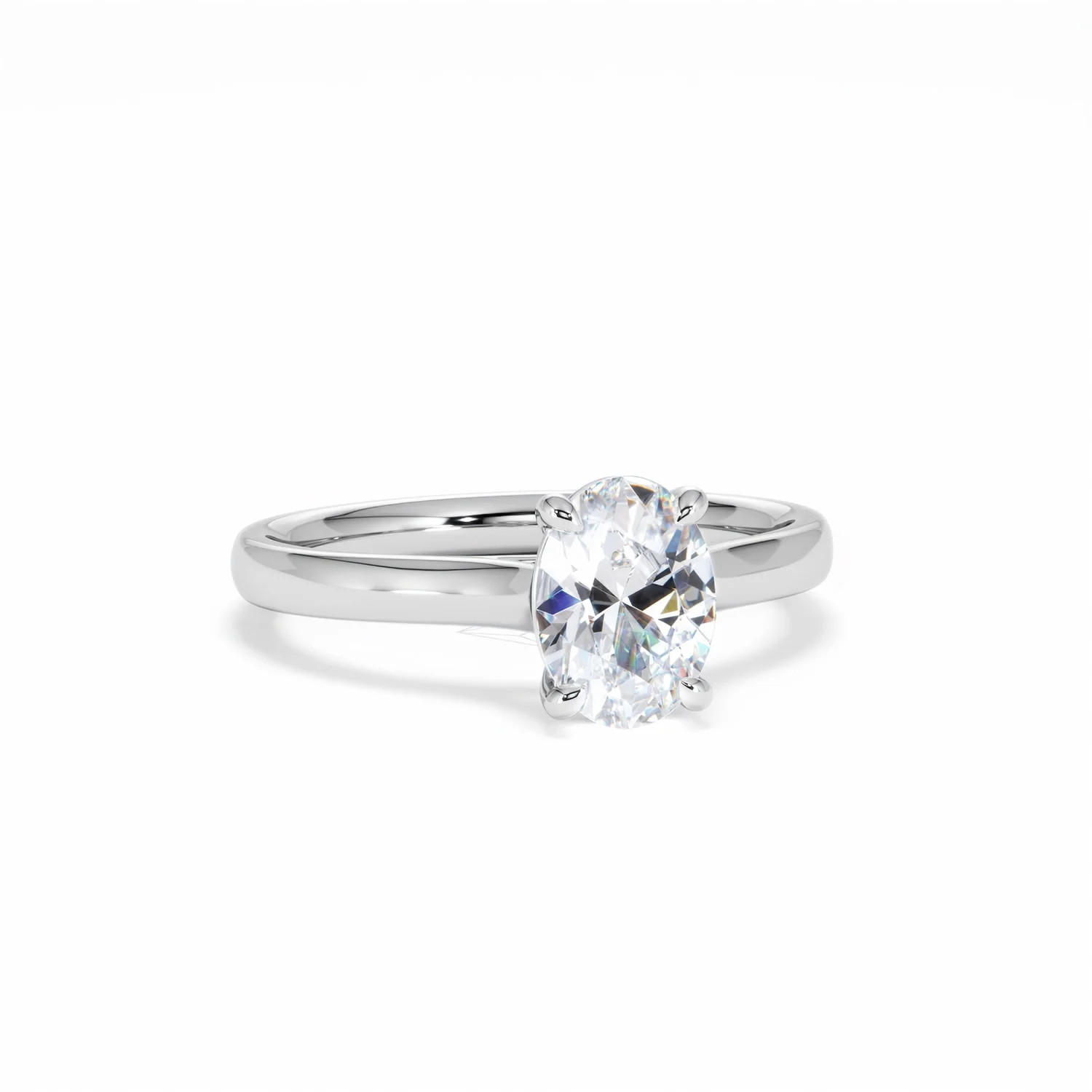 Amora Oval 1.00ct Diamond Engagement Ring G/VS1 Set in Platinum - Image 13