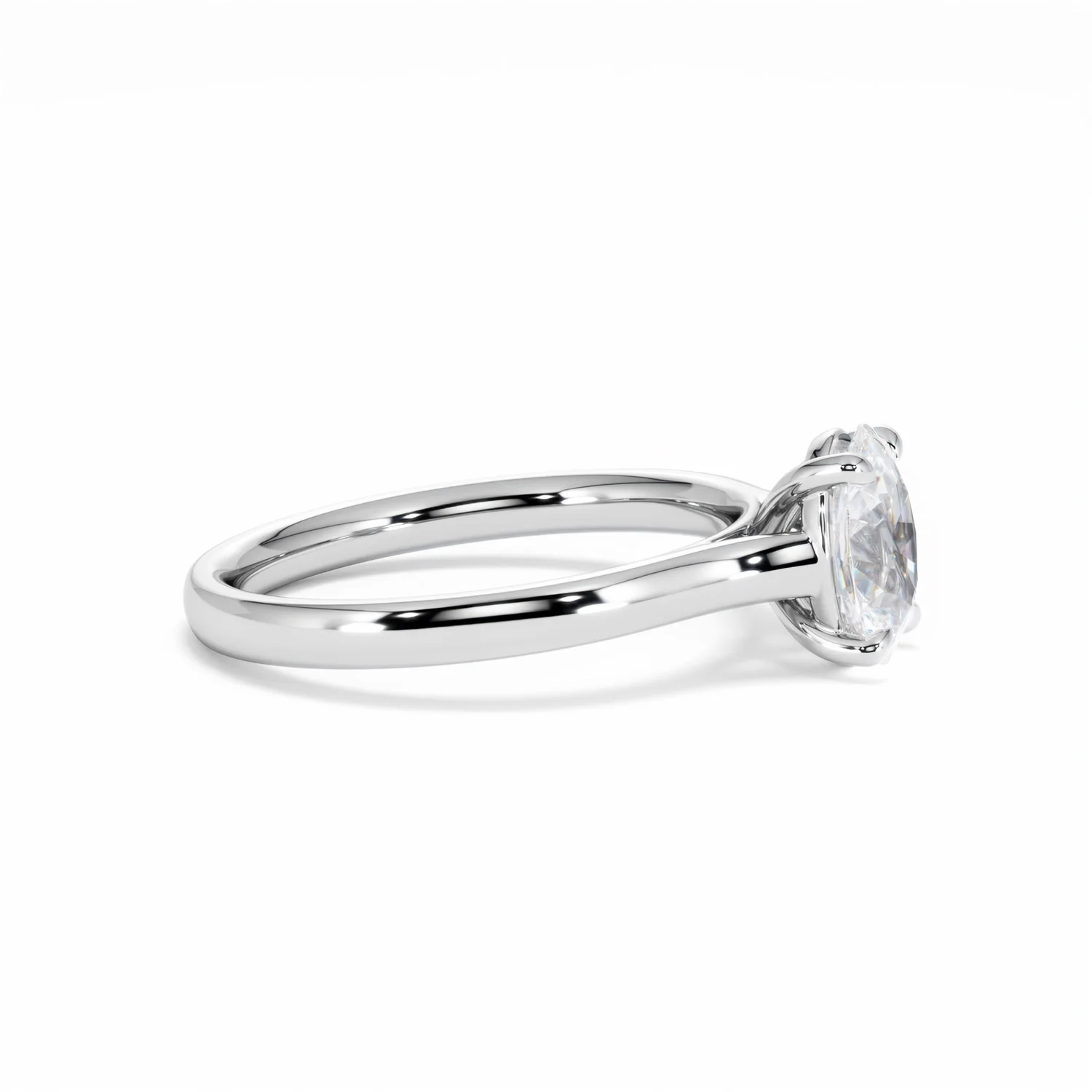 Amora Oval 1.00ct Diamond Engagement Ring G/VS1 Set in Platinum - Image 26