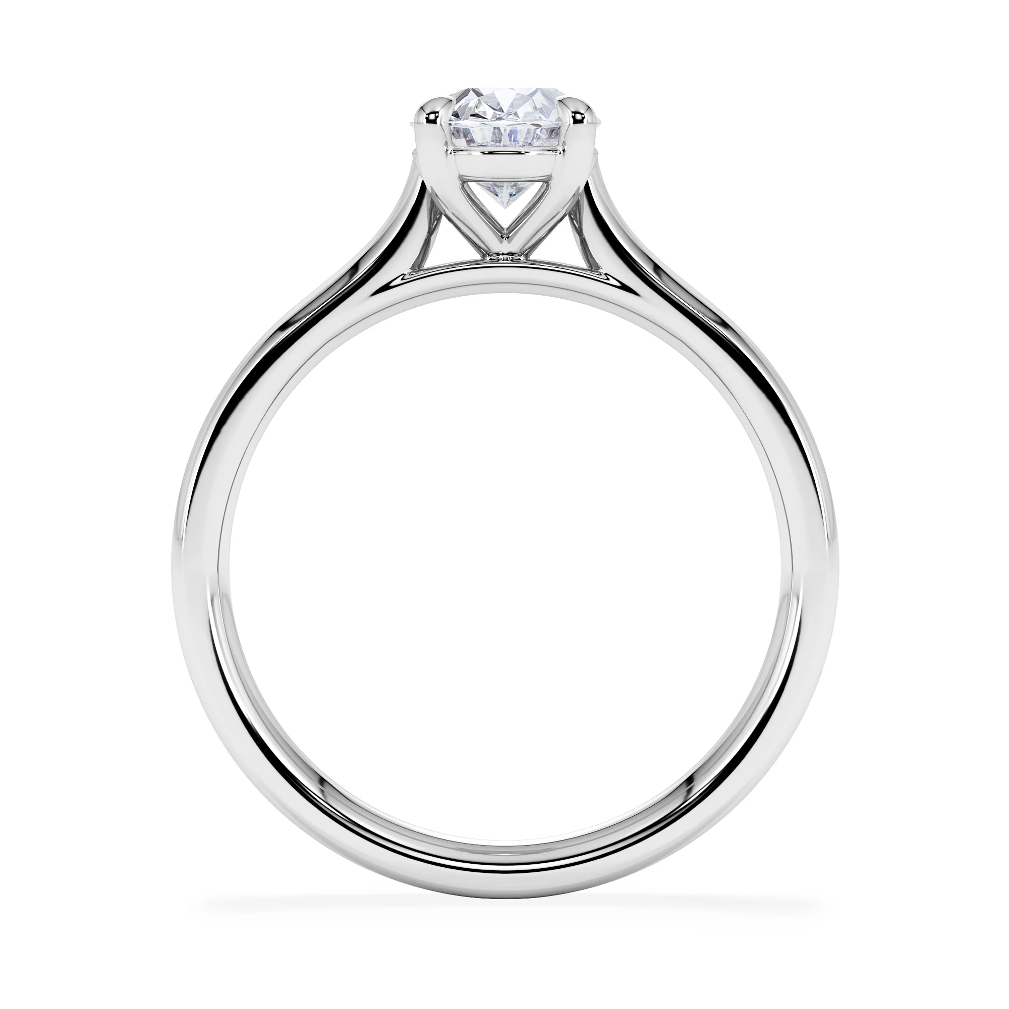 Amora Oval 1.00ct Diamond Engagement Ring G/VS1 Set in Platinum - Image 3