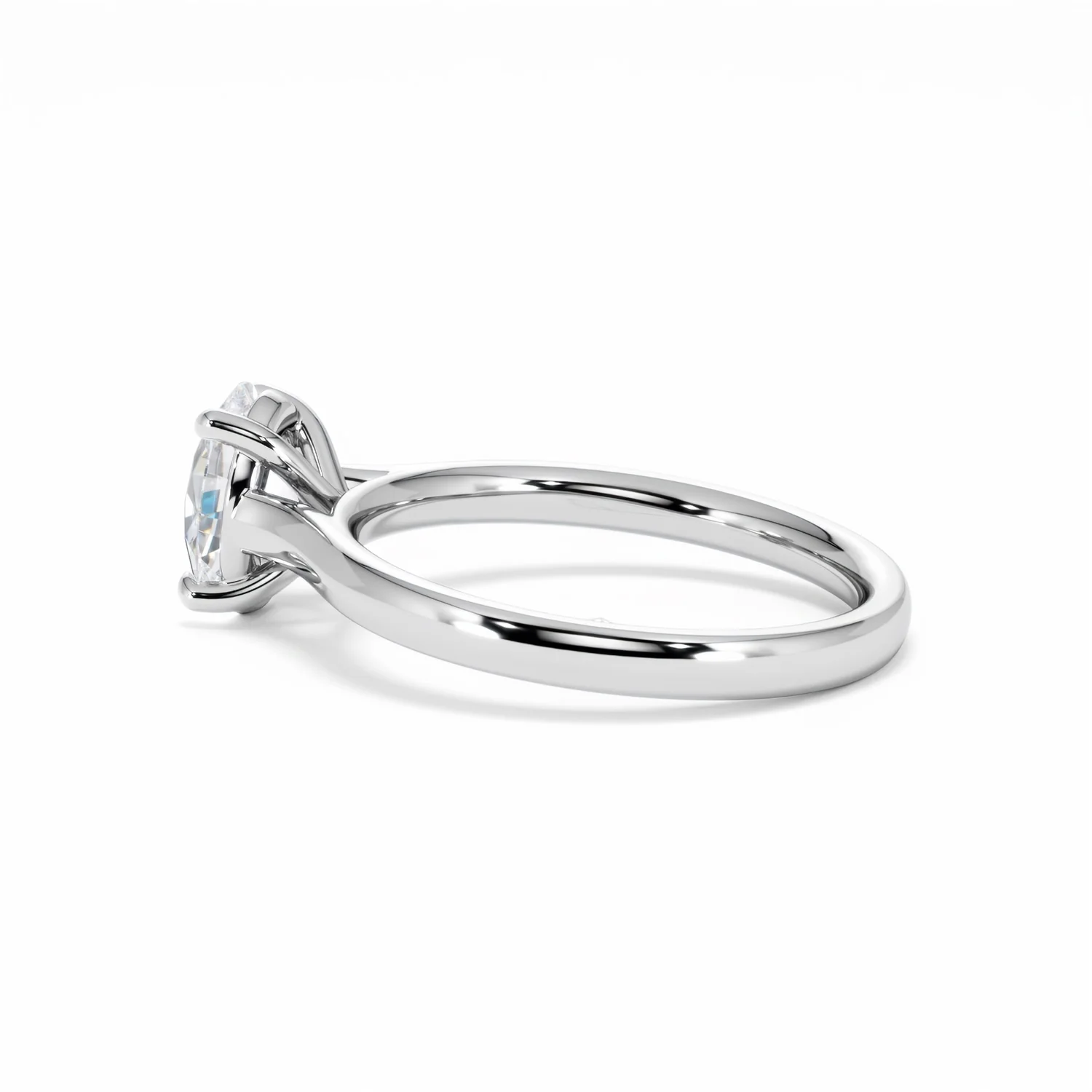 Amora Oval 1.00ct Diamond Engagement Ring G/VS1 Set in Platinum - Image 66