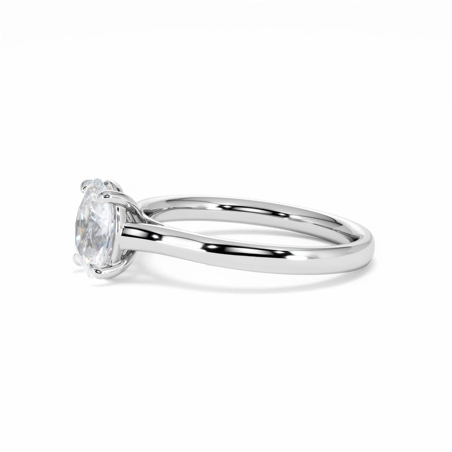 Amora Oval 1.00ct Diamond Engagement Ring G/VS1 Set in Platinum - Image 75
