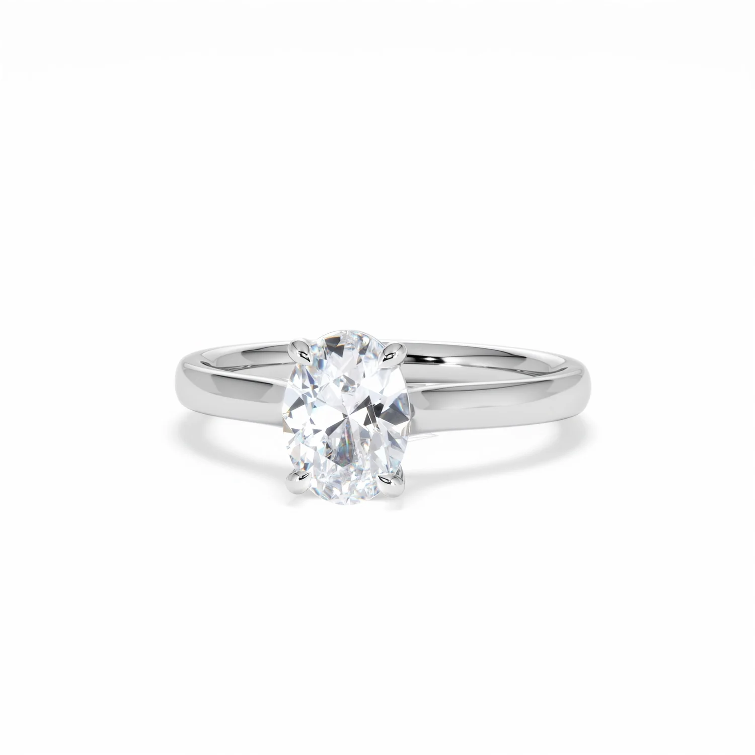 Amora Oval 1.00ct Diamond Engagement Ring G/VS1 Set in Platinum - Image 88