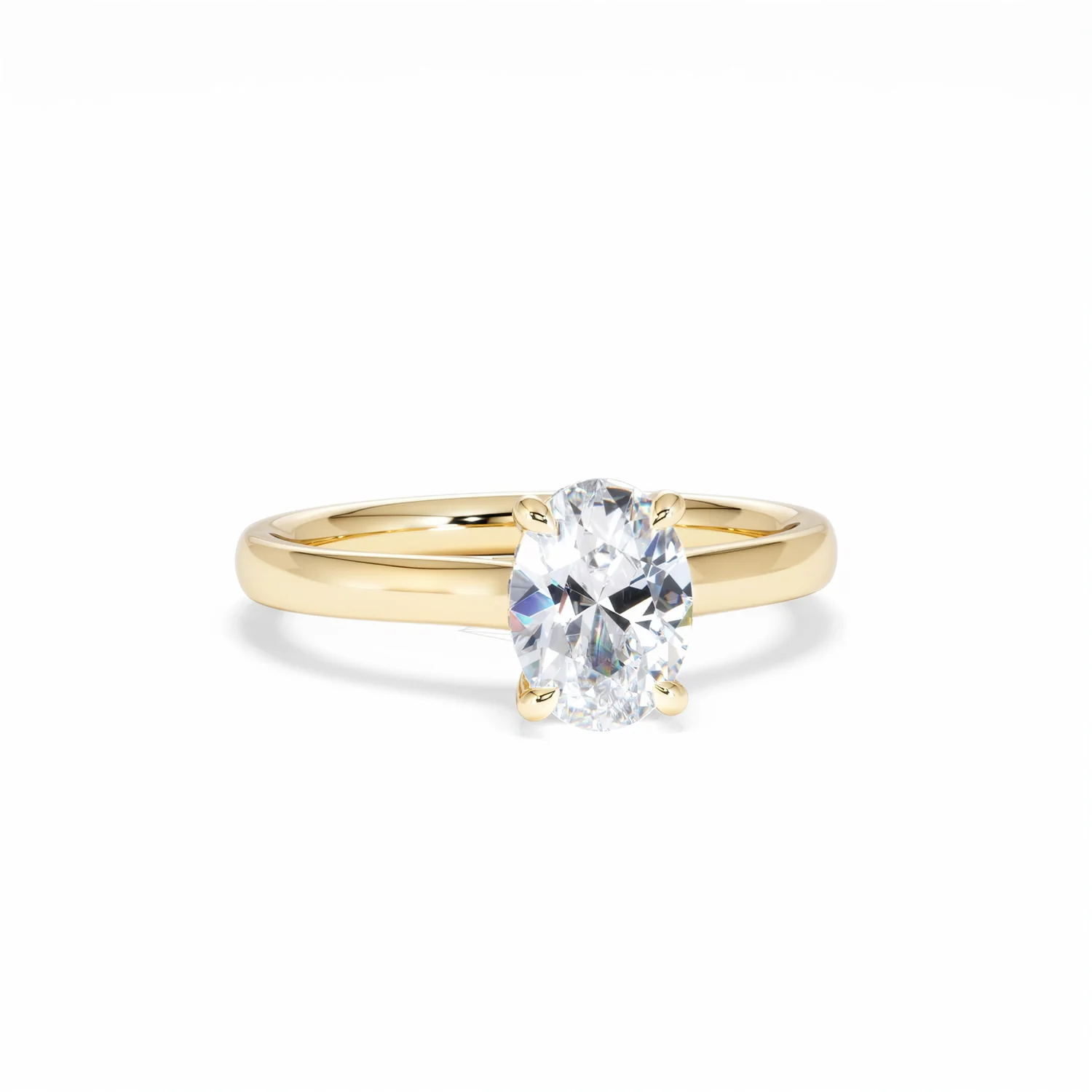 Amora Oval 1.00ct Hidden Halo Diamond Engagement Ring G/VS1 Set in 18K Gold - Image 12