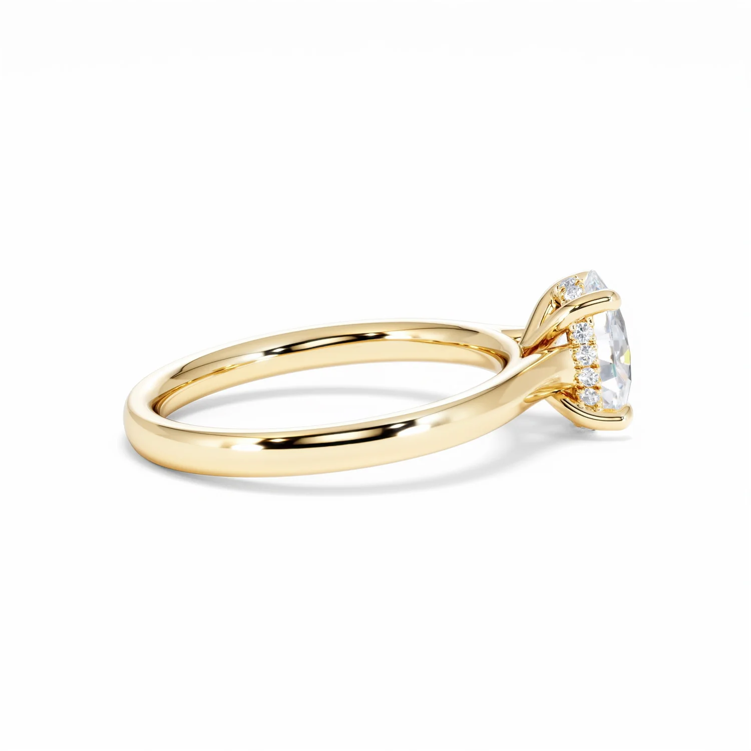 Amora Oval 1.00ct Hidden Halo Diamond Engagement Ring G/VS1 Set in 18K Gold - Image 32