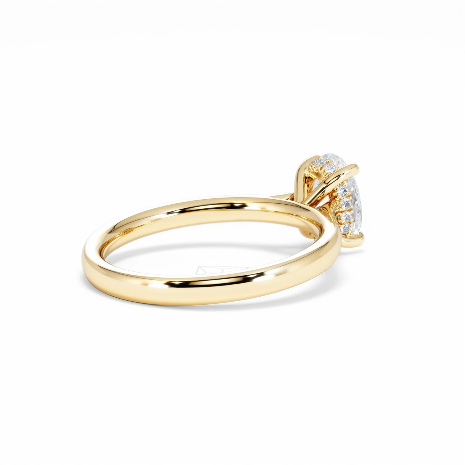 Amora Oval 1.00ct Hidden Halo Diamond Engagement Ring G/VS1 Set in 18K Gold - Image 39
