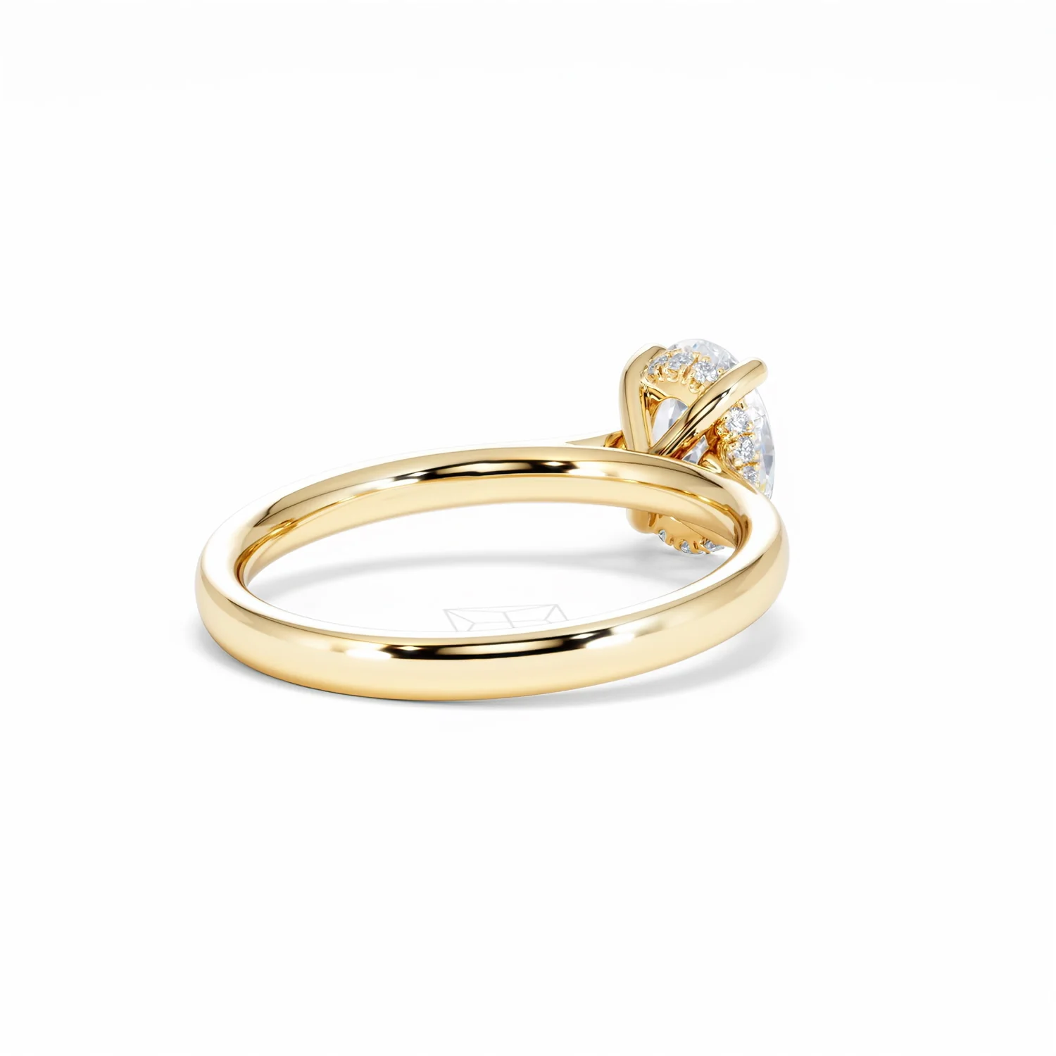 Amora Oval 1.00ct Hidden Halo Diamond Engagement Ring G/VS1 Set in 18K Gold - Image 42