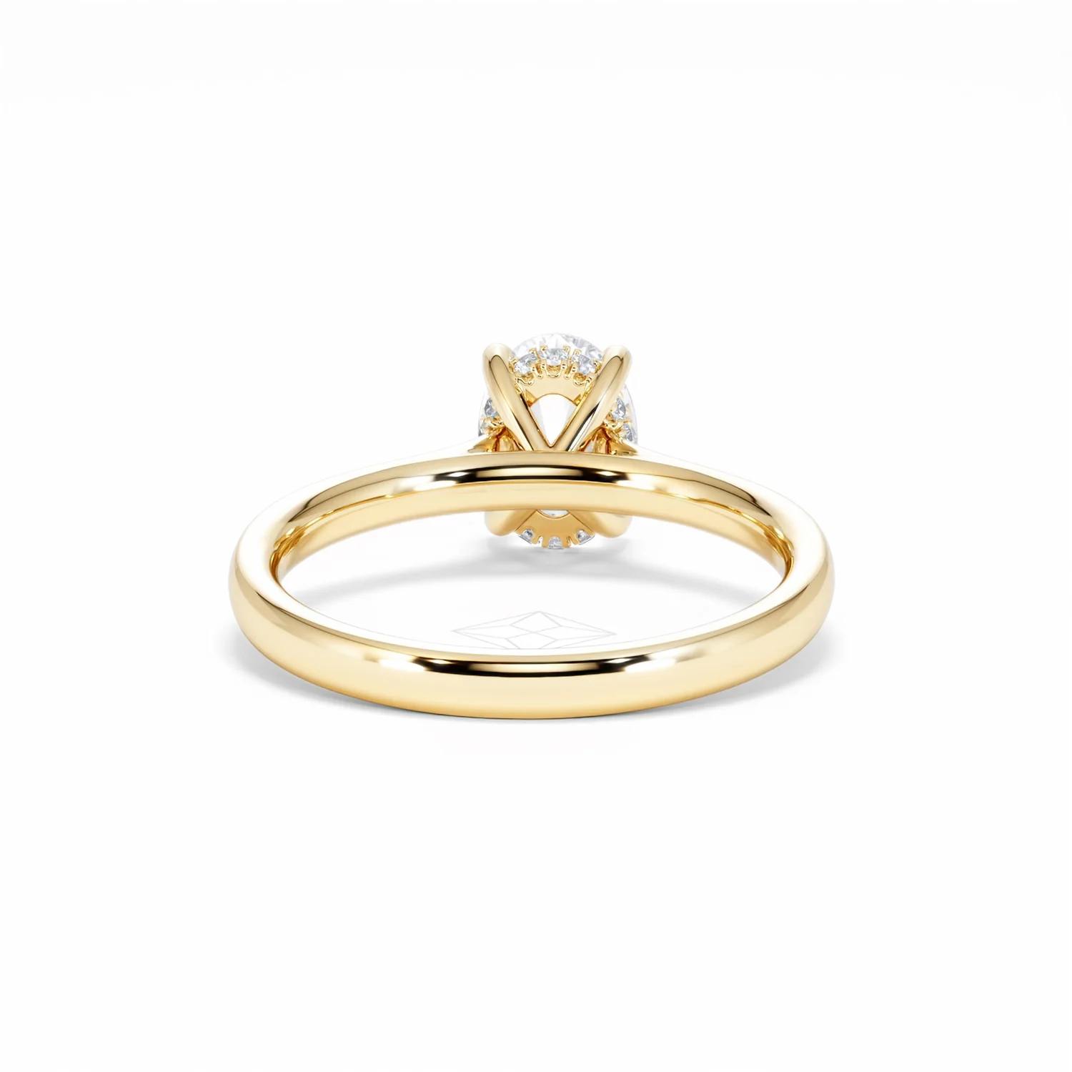 Amora Oval 1.00ct Hidden Halo Diamond Engagement Ring G/VS1 Set in 18K Gold - Image 49