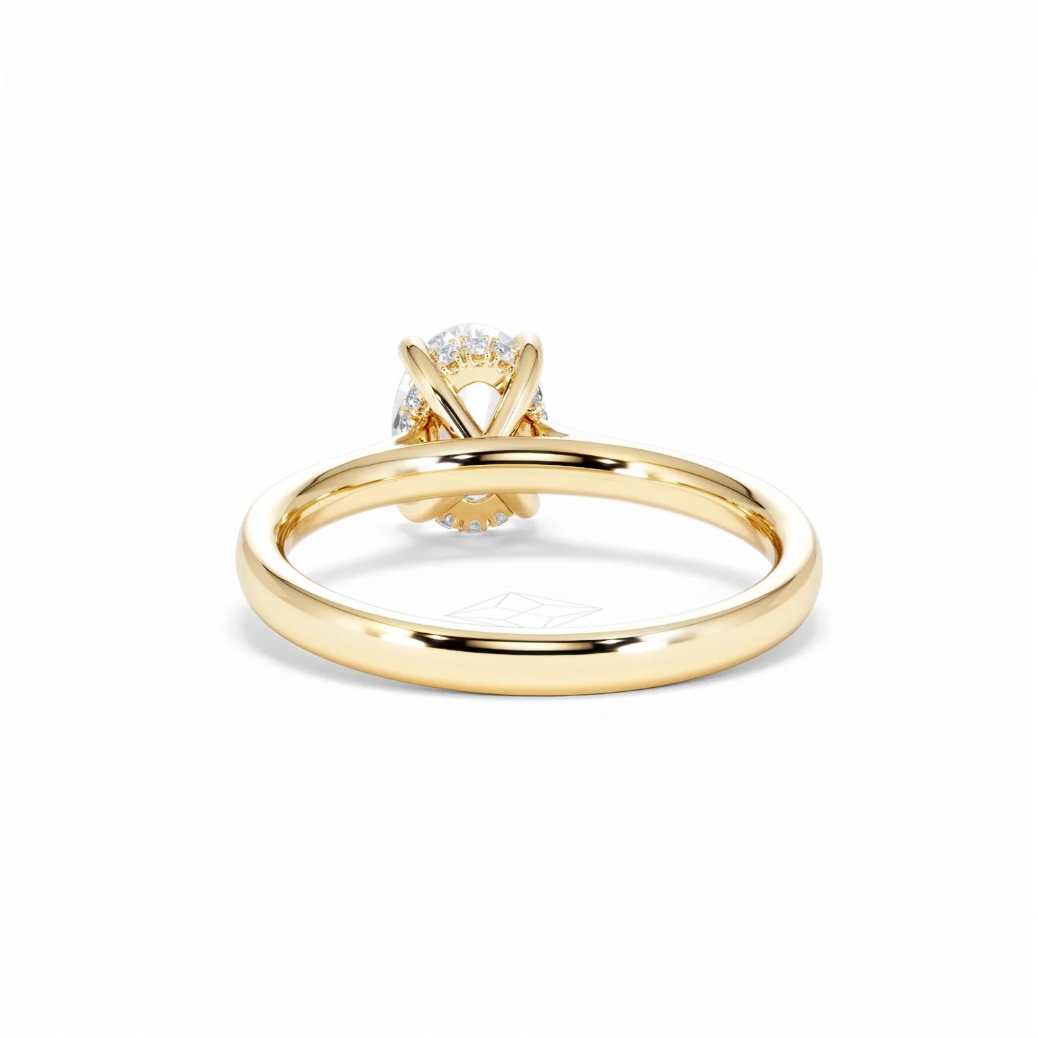 Amora Oval 1.00ct Hidden Halo Diamond Engagement Ring G/VS1 Set in 18K Gold - Image 52