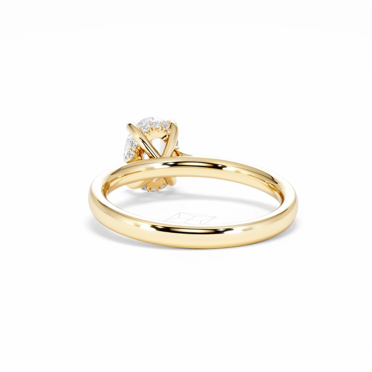Amora Oval 1.00ct Hidden Halo Diamond Engagement Ring G/VS1 Set in 18K Gold - Image 54