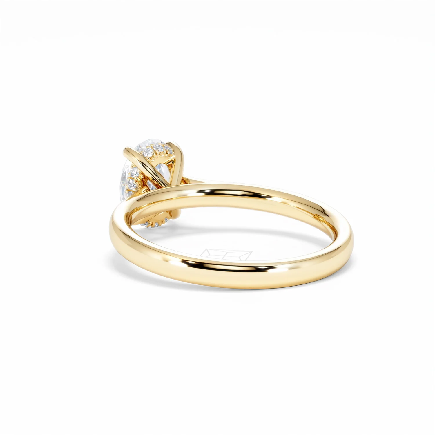 Amora Oval 1.00ct Hidden Halo Diamond Engagement Ring G/VS1 Set in 18K Gold - Image 57