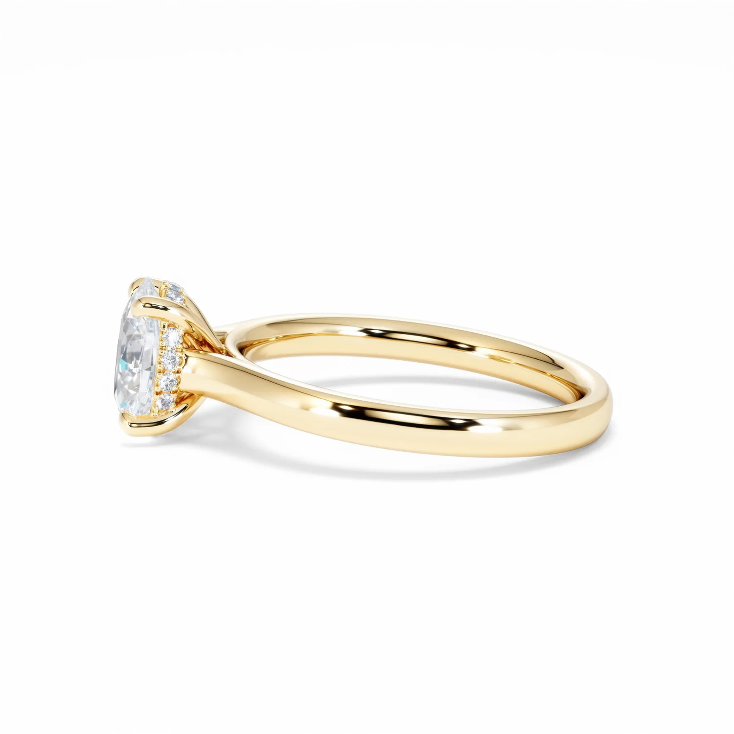 Amora Oval 1.00ct Hidden Halo Diamond Engagement Ring G/VS1 Set in 18K Gold - Image 71