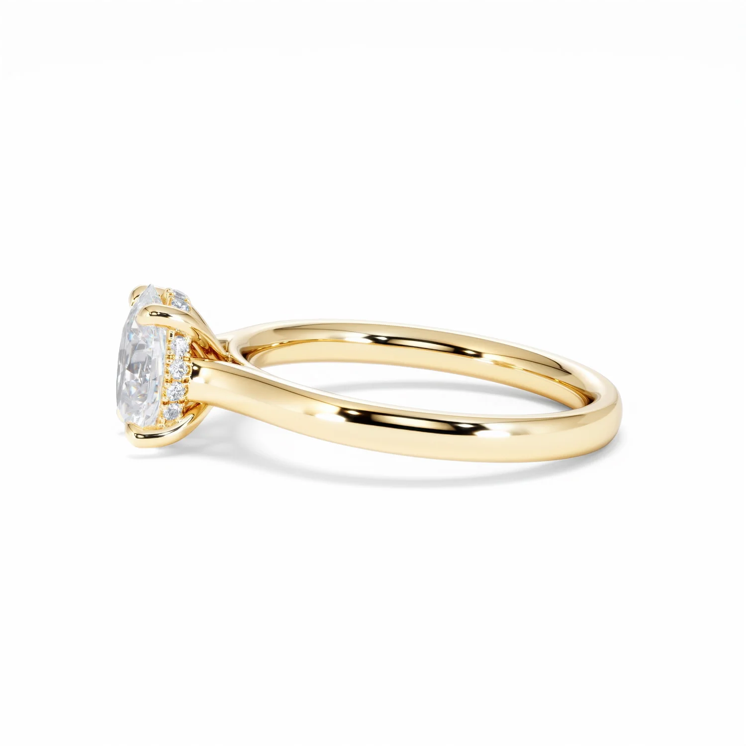 Amora Oval 1.00ct Hidden Halo Diamond Engagement Ring G/VS1 Set in 18K Gold - Image 72