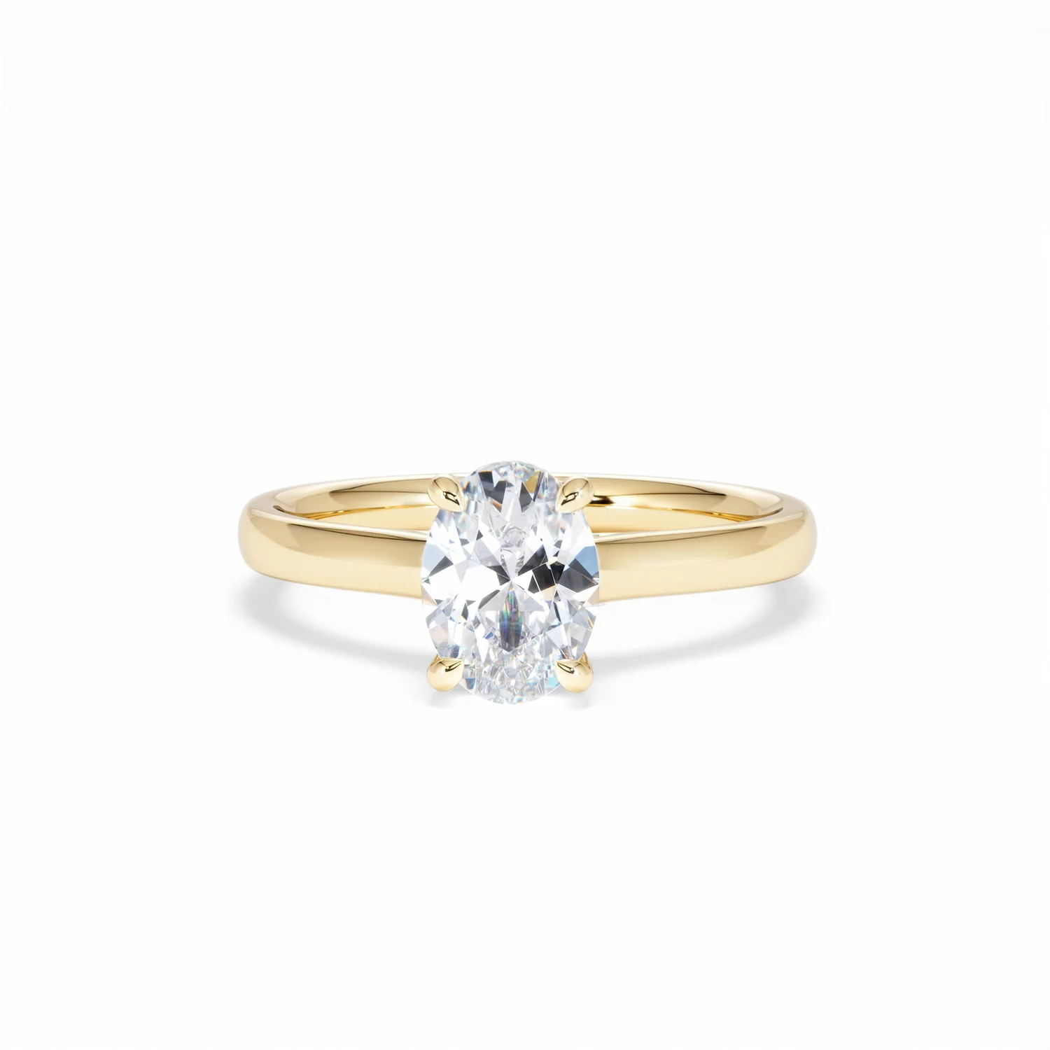 Amora Oval 1.00ct Hidden Halo Diamond Engagement Ring G/VS1 Set in 18K Gold - Image 89