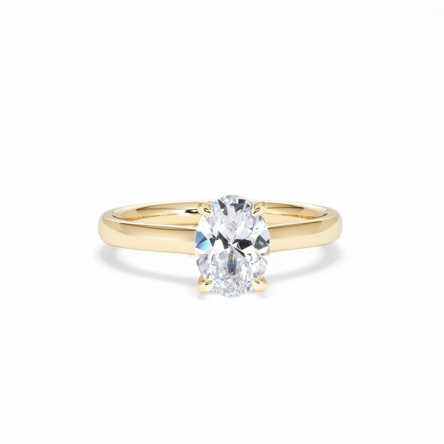 Amora Oval 1.00ct Hidden Halo Lab Diamond Engagement Ring F/VS1 Set in 18K Gold - Image 11