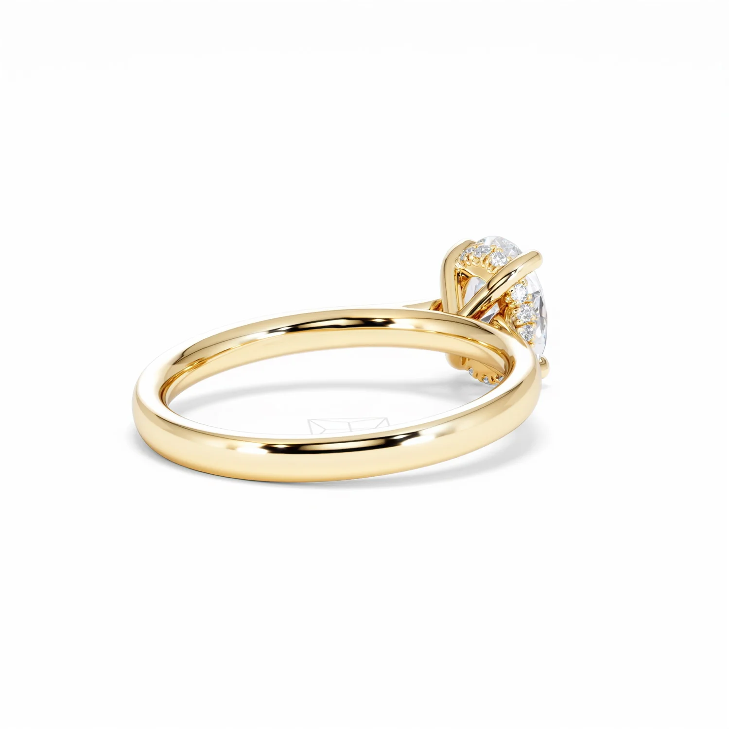Amora Oval 1.00ct Hidden Halo Lab Diamond Engagement Ring F/VS1 Set in 18K Gold - Image 41
