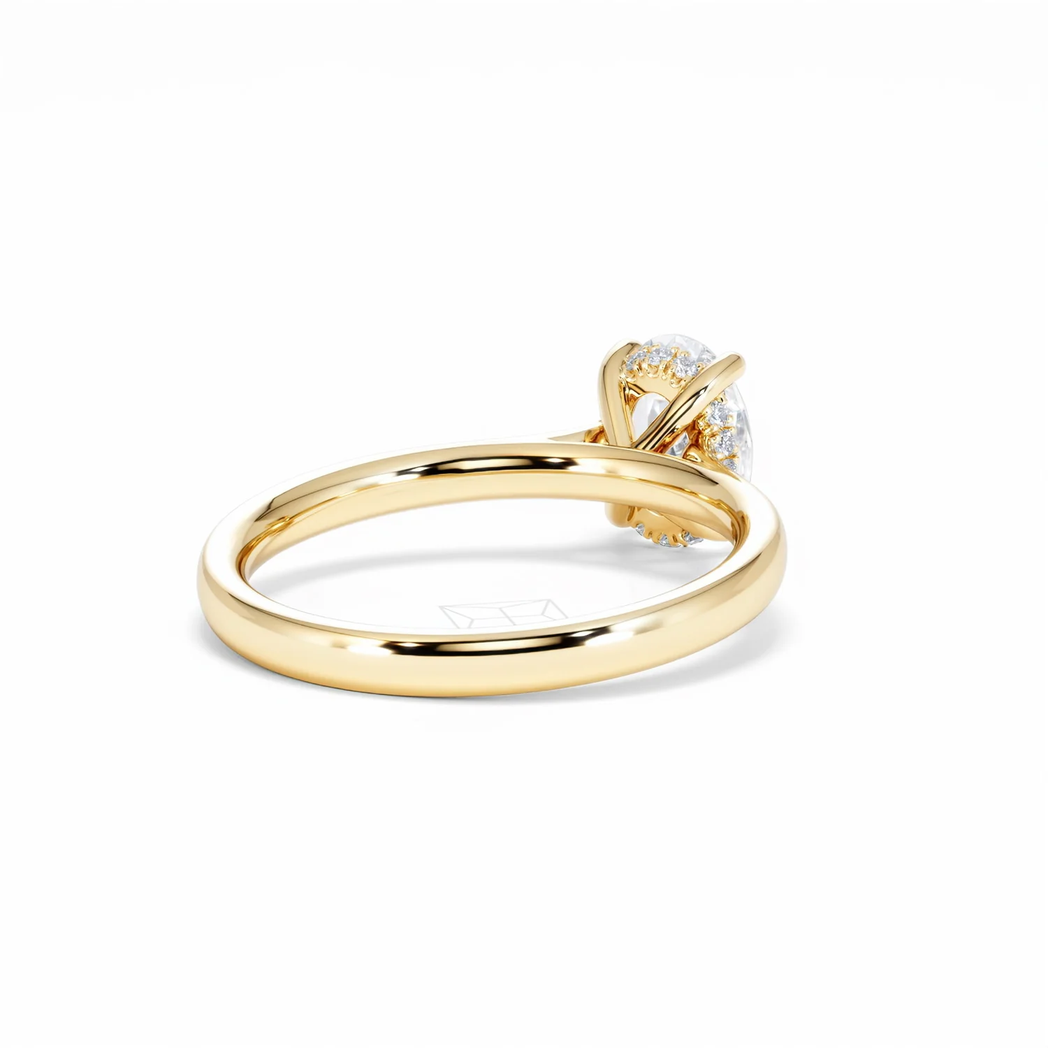 Amora Oval 1.00ct Hidden Halo Lab Diamond Engagement Ring F/VS1 Set in 18K Gold - Image 43