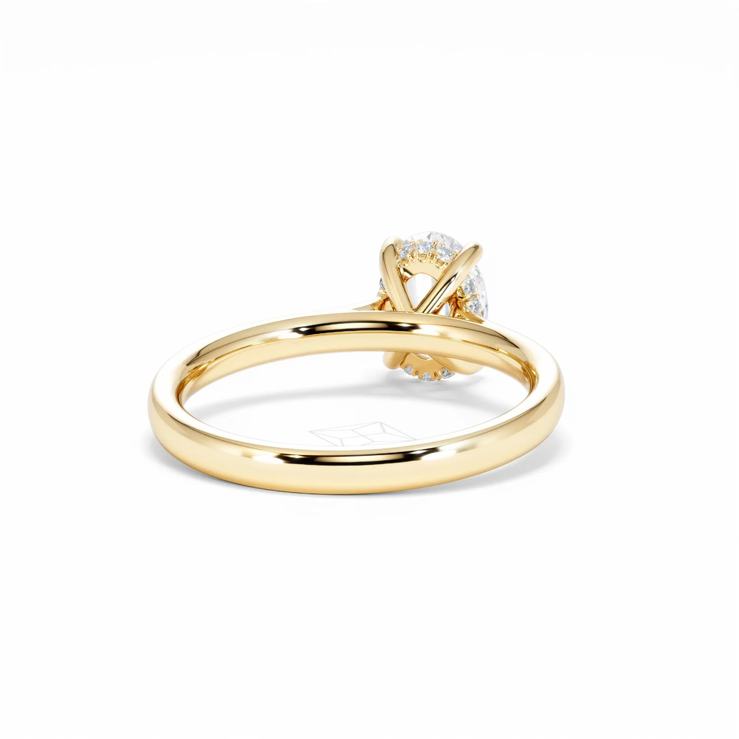 Amora Oval 1.00ct Hidden Halo Lab Diamond Engagement Ring F/VS1 Set in 18K Gold - Image 46