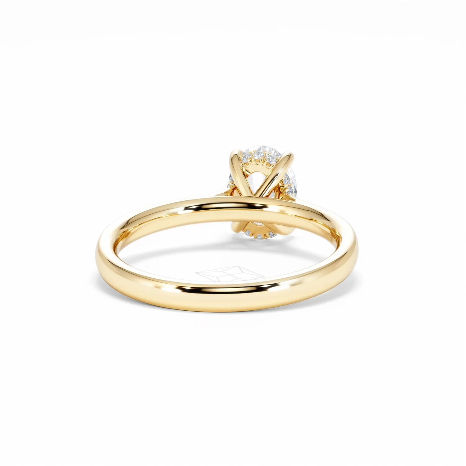 Amora Oval 1.00ct Hidden Halo Lab Diamond Engagement Ring F/VS1 Set in 18K Gold - Image 47