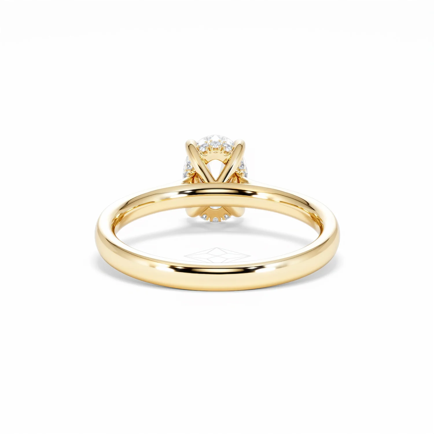 Amora Oval 1.00ct Hidden Halo Lab Diamond Engagement Ring F/VS1 Set in 18K Gold - Image 50