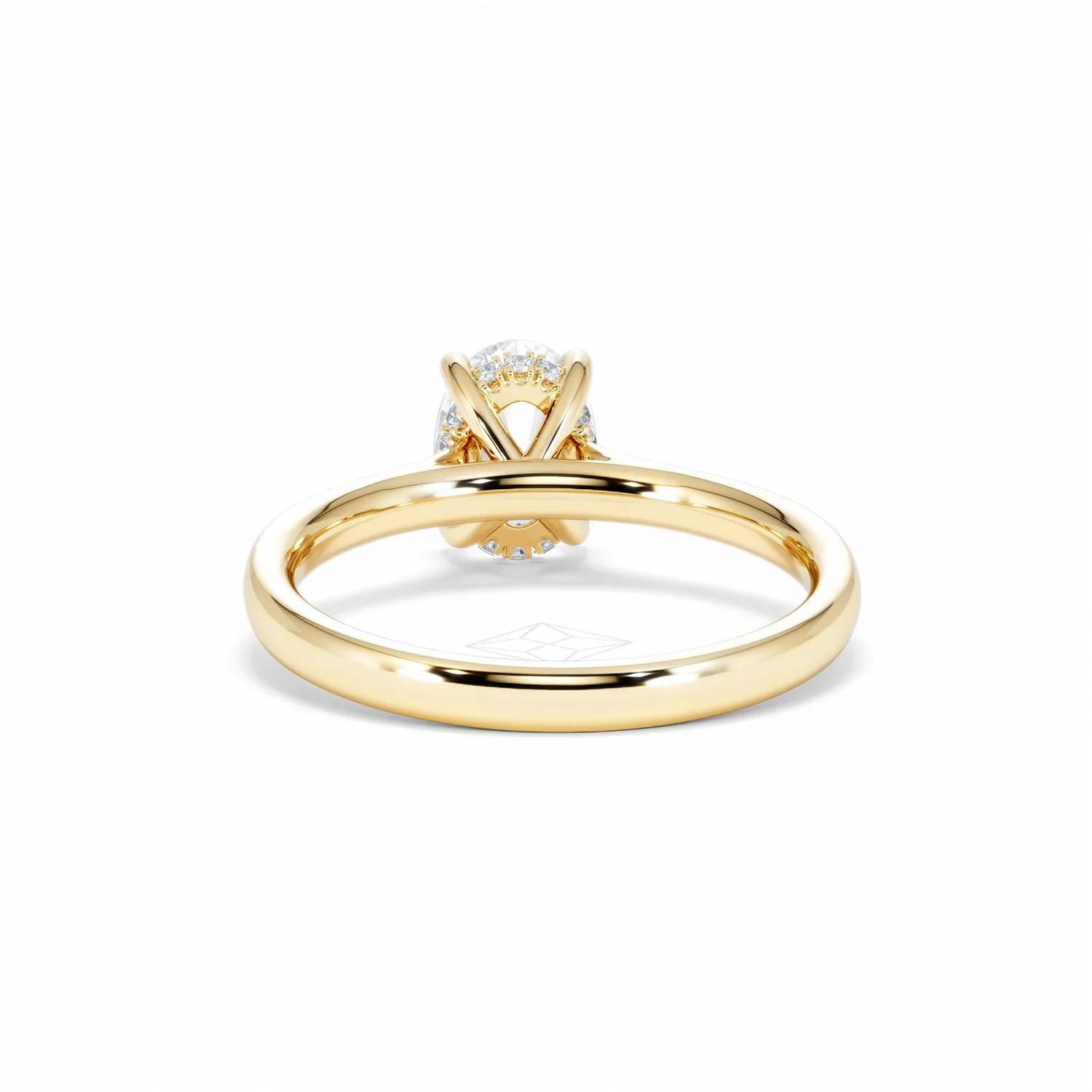 Amora Oval 1.00ct Hidden Halo Lab Diamond Engagement Ring F/VS1 Set in 18K Gold - Image 51