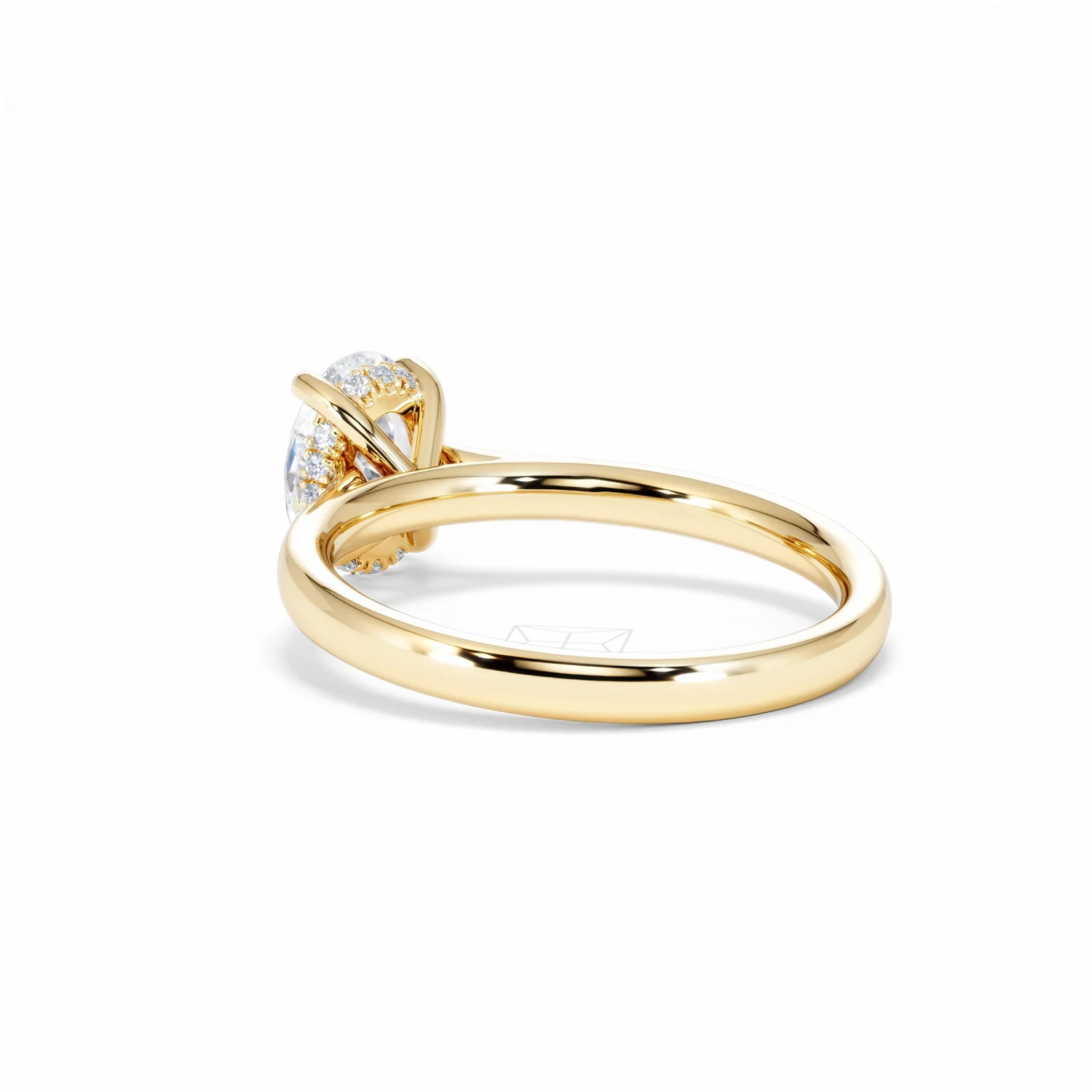 Amora Oval 1.00ct Hidden Halo Lab Diamond Engagement Ring F/VS1 Set in 18K Gold - Image 58