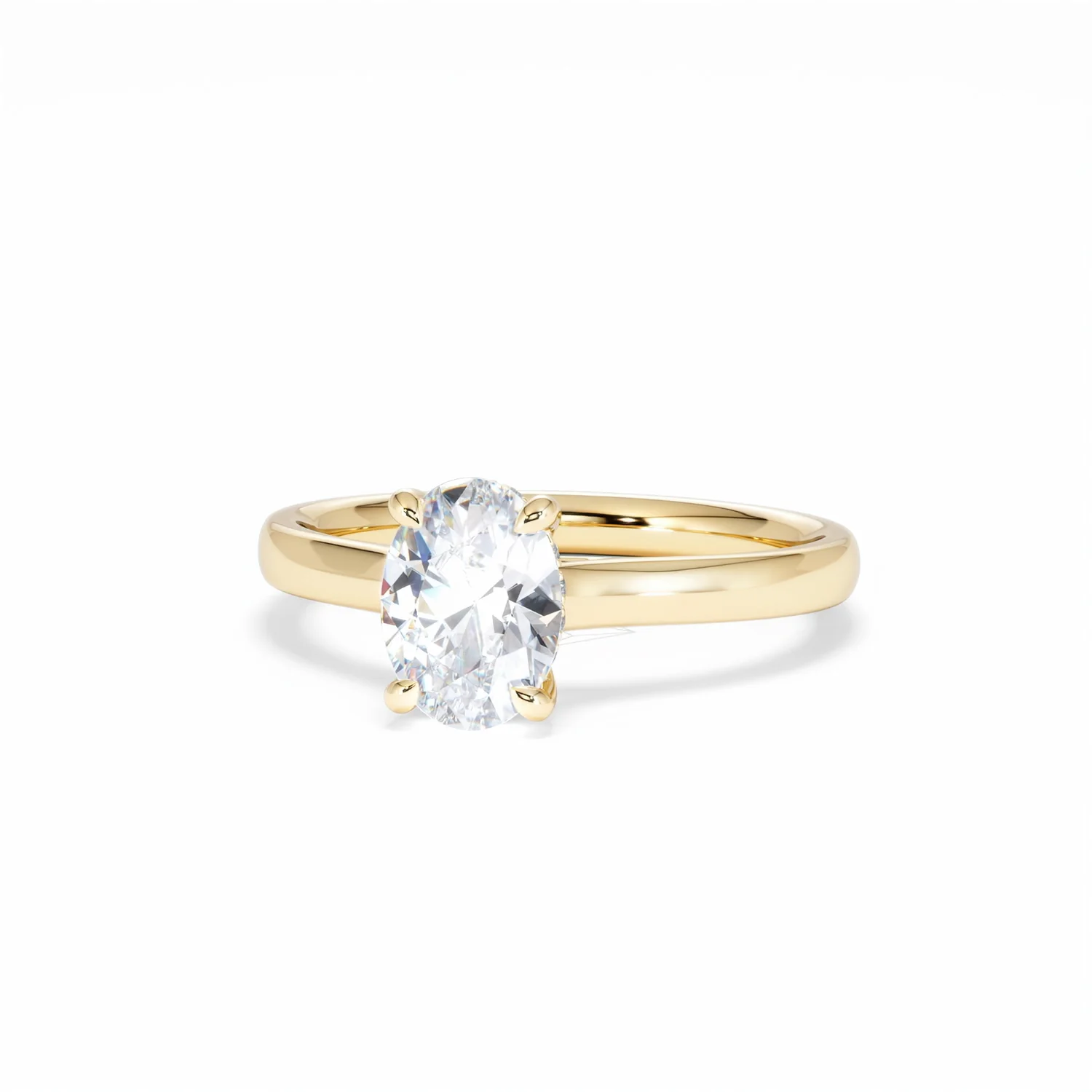Amora Oval 1.00ct Hidden Halo Lab Diamond Engagement Ring F/VS1 Set in 18K Gold - Image 87