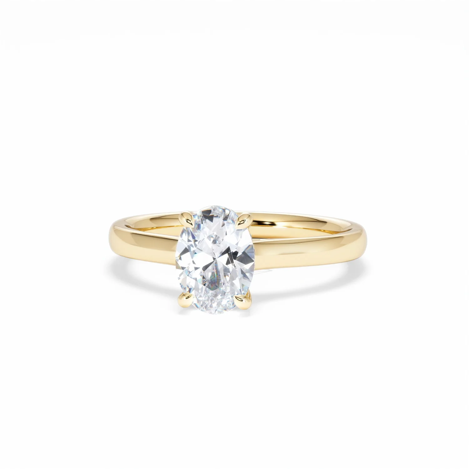 Amora Oval 1.00ct Hidden Halo Lab Diamond Engagement Ring F/VS1 Set in 18K Gold - Image 88