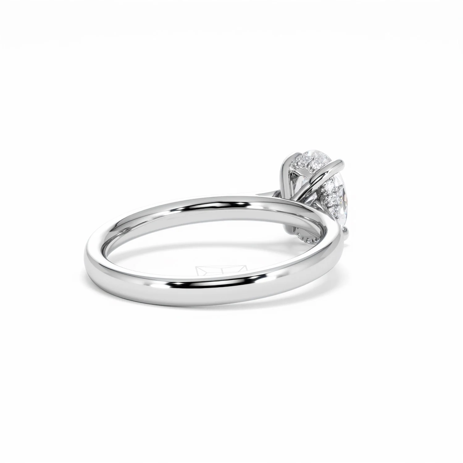 Amora Oval 1.00ct Hidden Halo Lab Diamond Engagement Ring F/VS1 Set in Platinum - Image 41