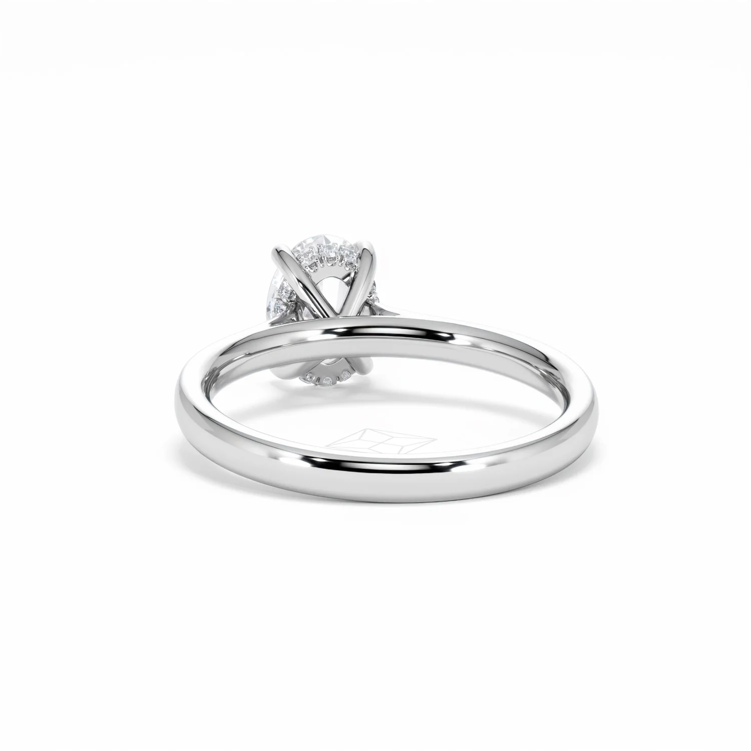 Amora Oval 1.00ct Hidden Halo Lab Diamond Engagement Ring F/VS1 Set in Platinum - Image 53