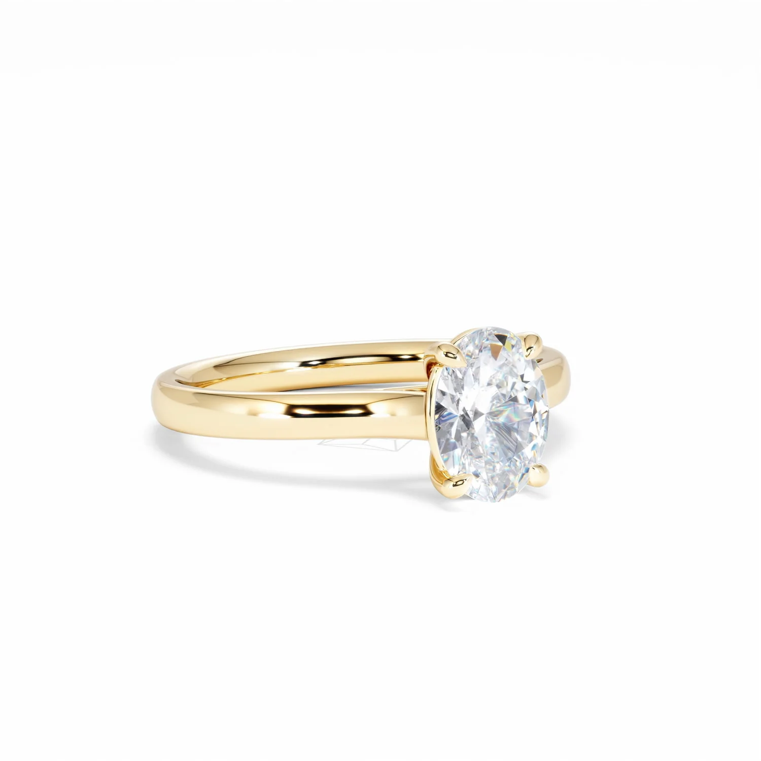 Amora Oval 1.00ct Lab Diamond Engagement Ring F/VS1 Set in 18K Gold - Image 14