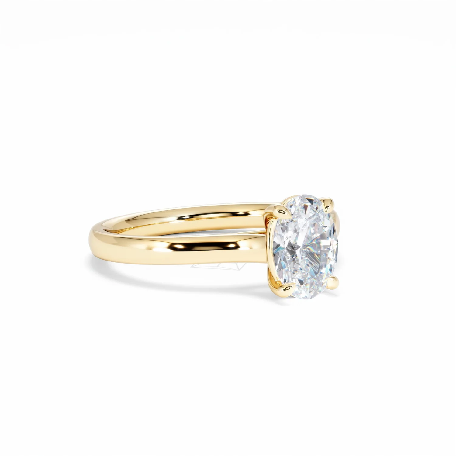Amora Oval 1.00ct Lab Diamond Engagement Ring F/VS1 Set in 18K Gold - Image 15