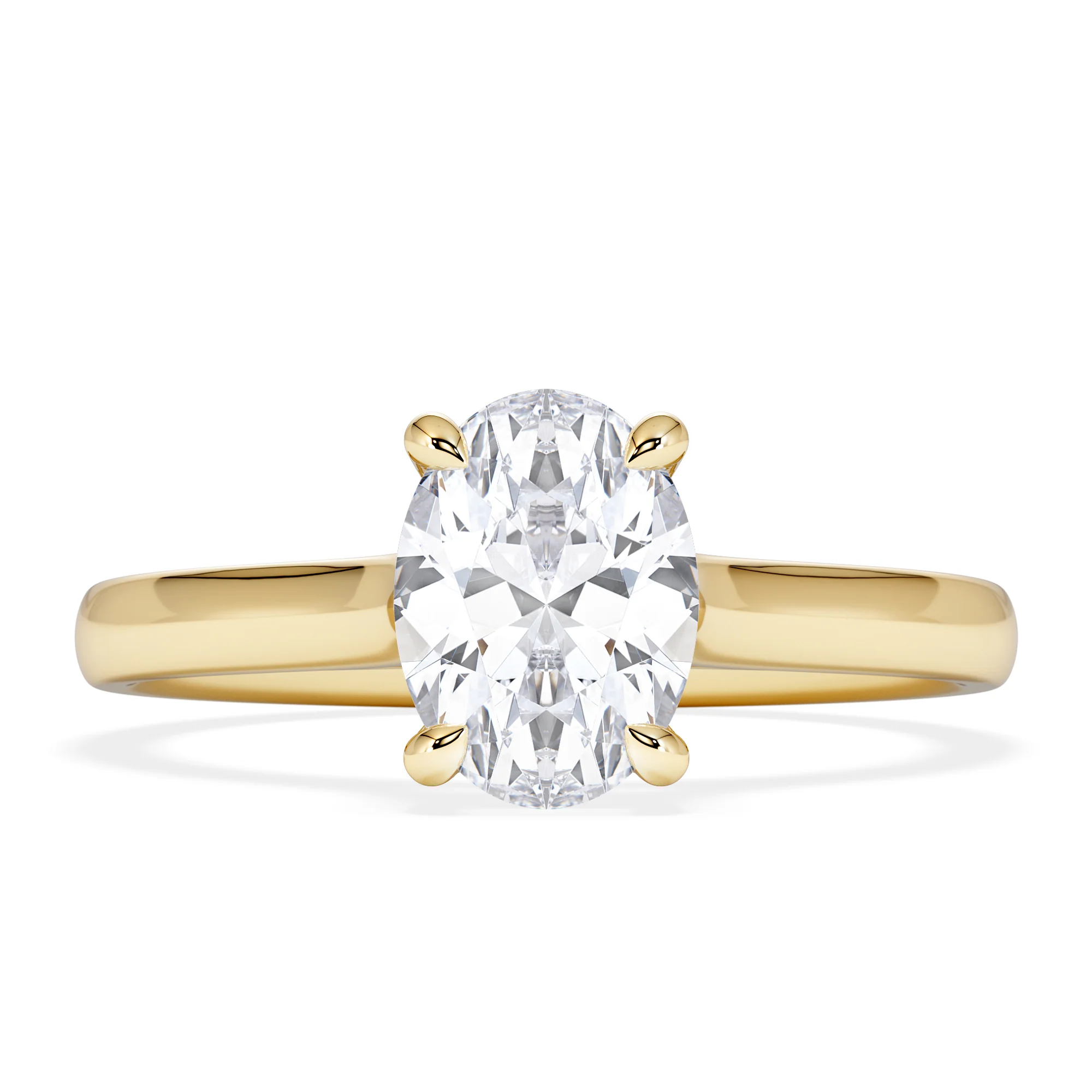 Amora Oval 1.00ct Lab Diamond Engagement Ring F/VS1 Set in 18K Gold - Image 6
